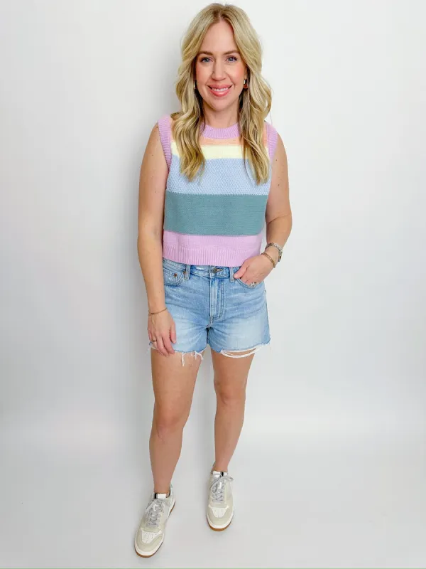 Winnie Stripe Sweater Vest sold by Mimosa
