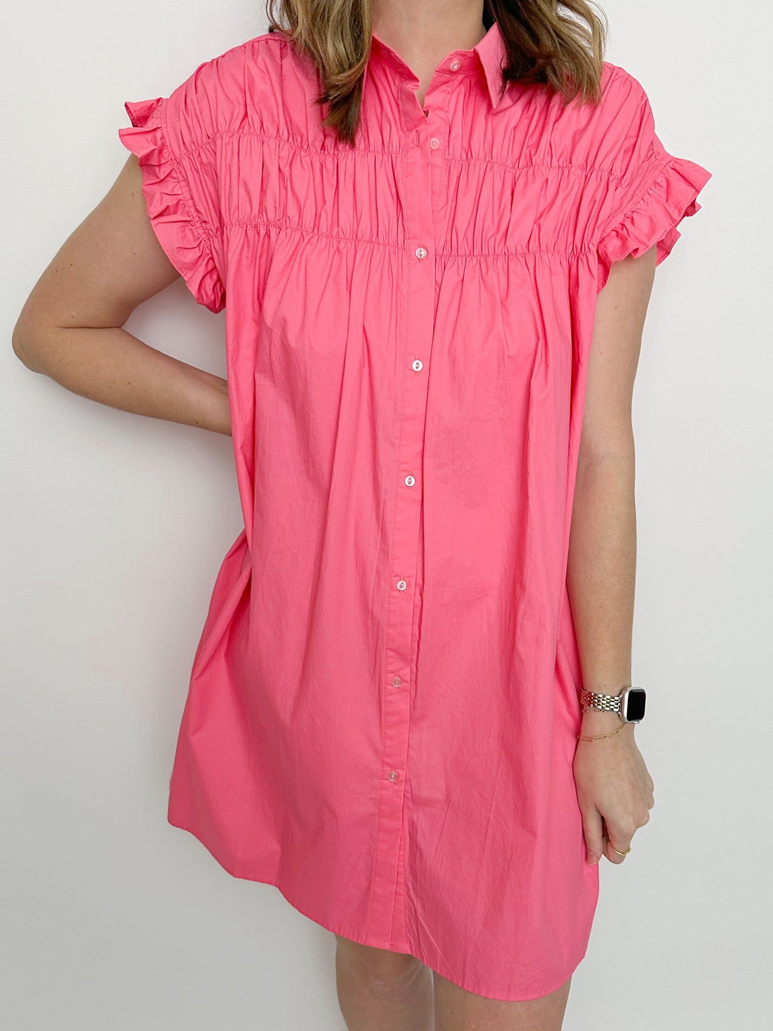 Lakelyn Button Front Mini Dress sold by Mimosa product image thumbnail 3