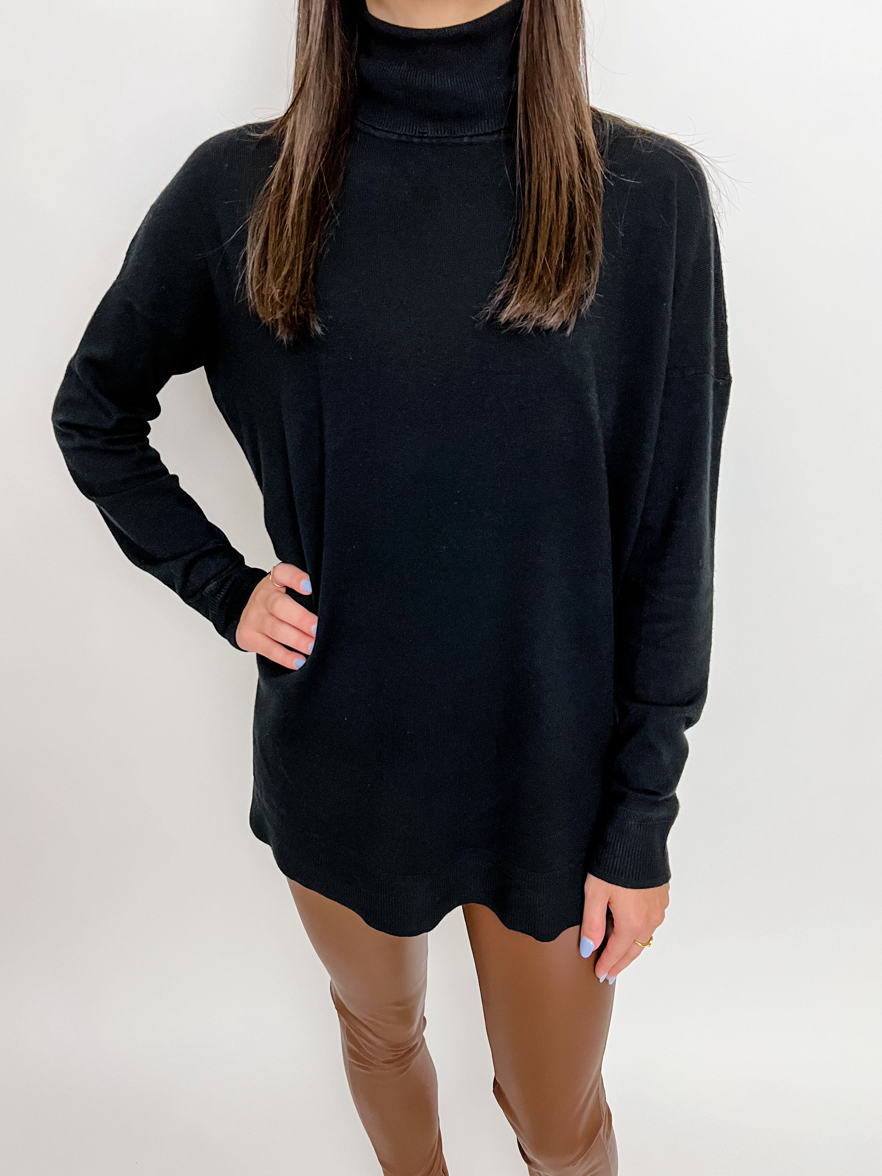 Solid Turtleneck Sweater Tunic sold by Mimosa product image thumbnail 4