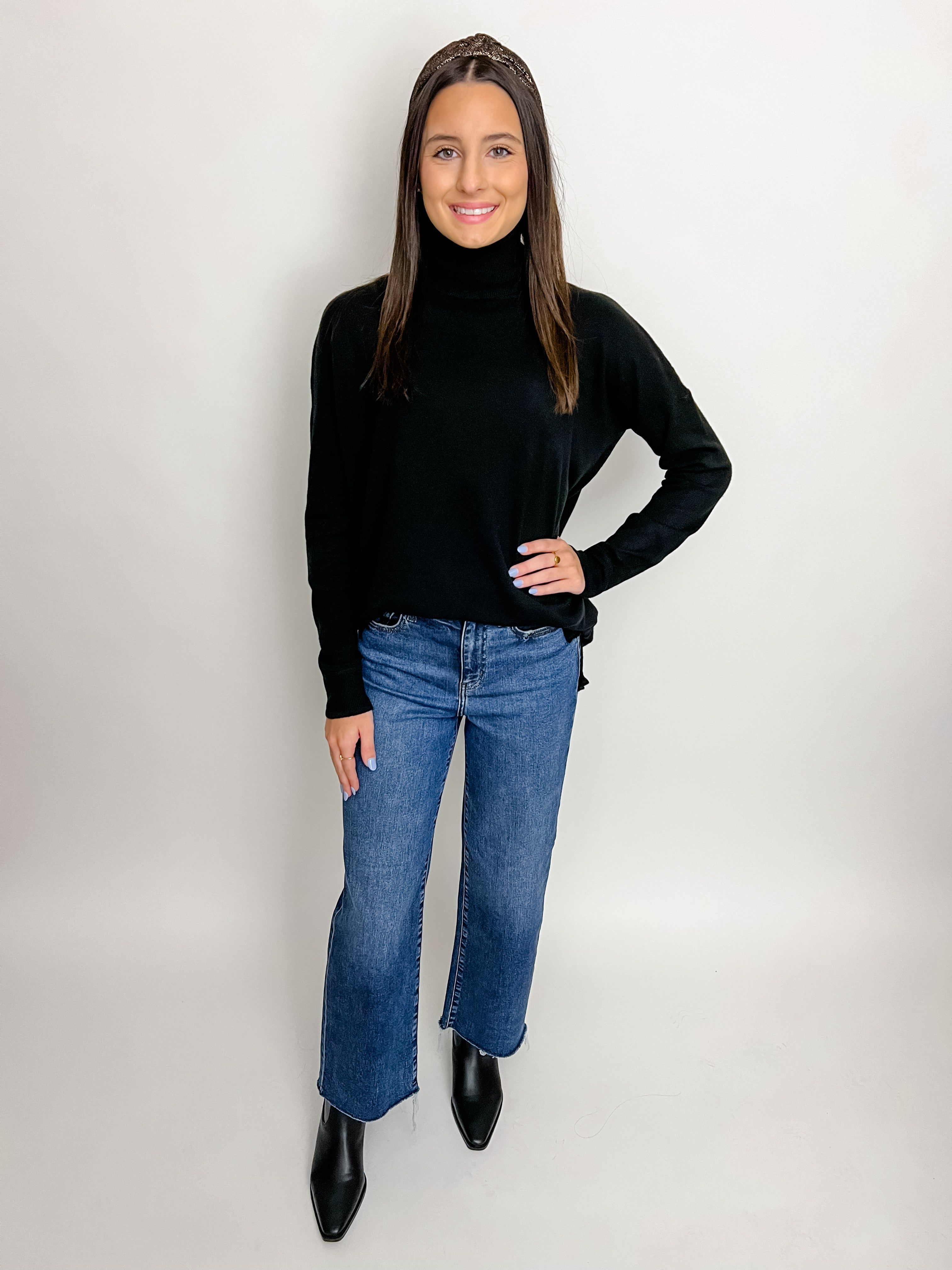 Solid Turtleneck Sweater Tunic sold by Mimosa