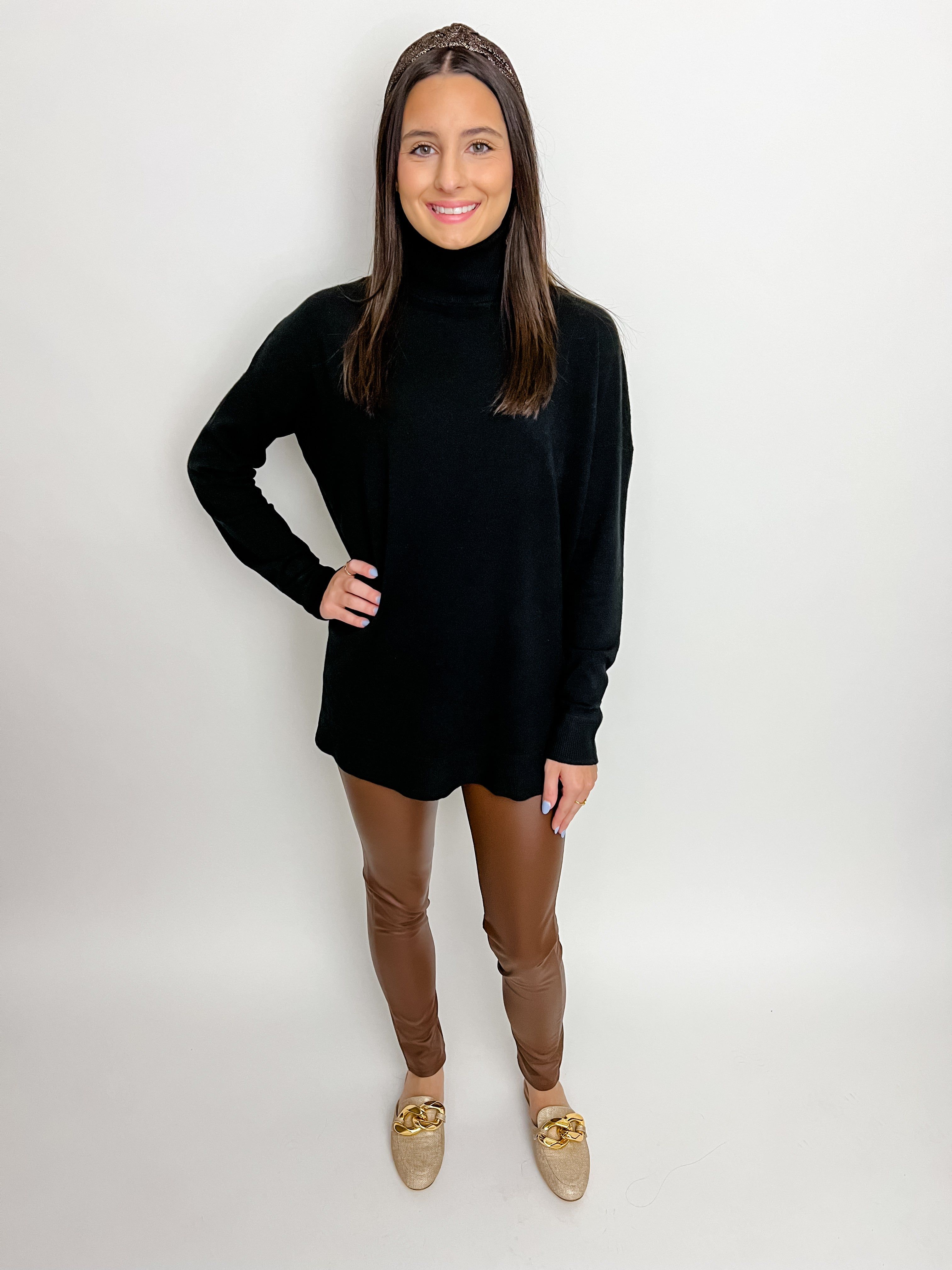 Solid Turtleneck Sweater Tunic sold by Mimosa product image thumbnail 2
