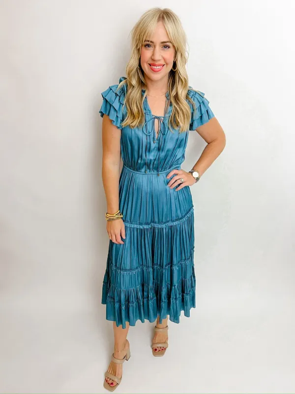 Pleats & Thank You Midi Dress sold by Mimosa