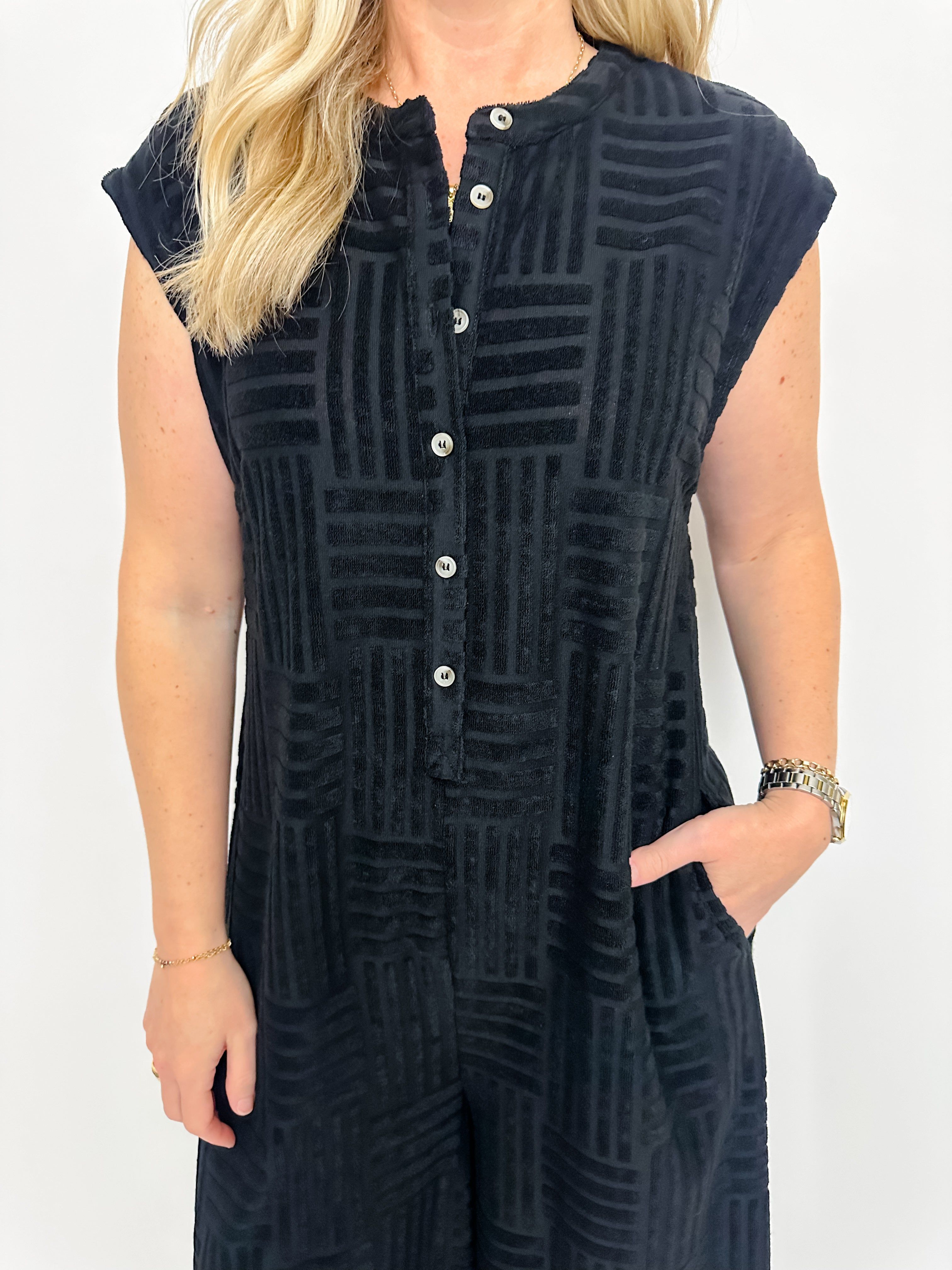 Beck Textured Wide Leg Jumpsuit sold by Mimosa product image thumbnail 2