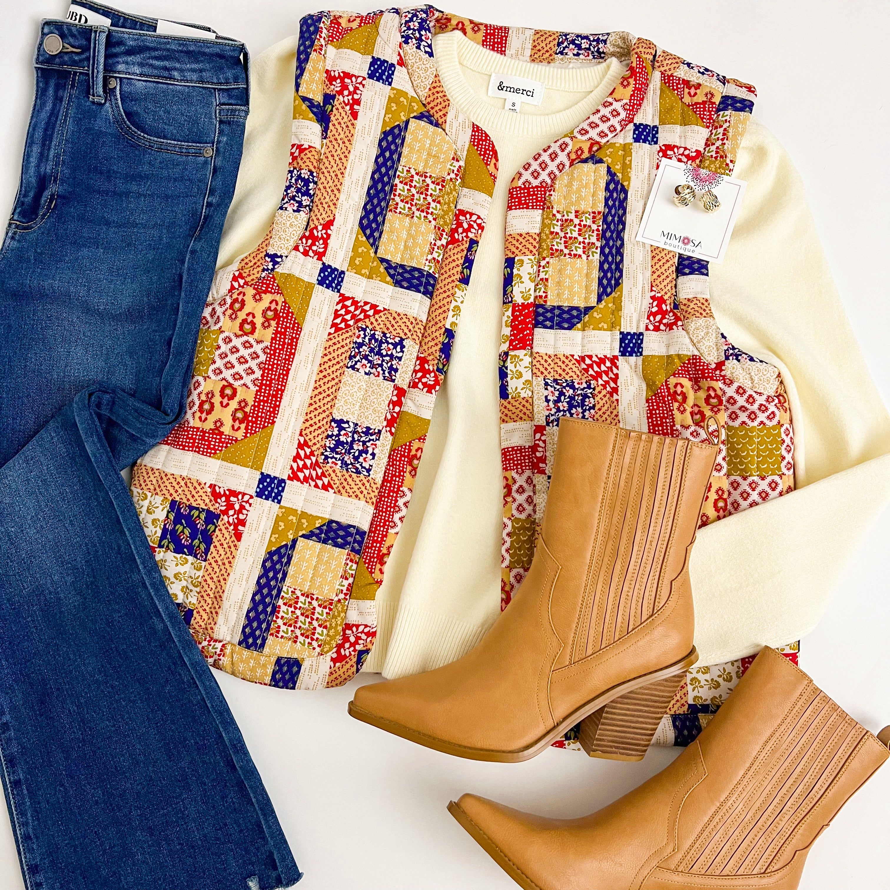 Puff Sleeve Solid Sweater Top sold by Mimosa product image thumbnail 3