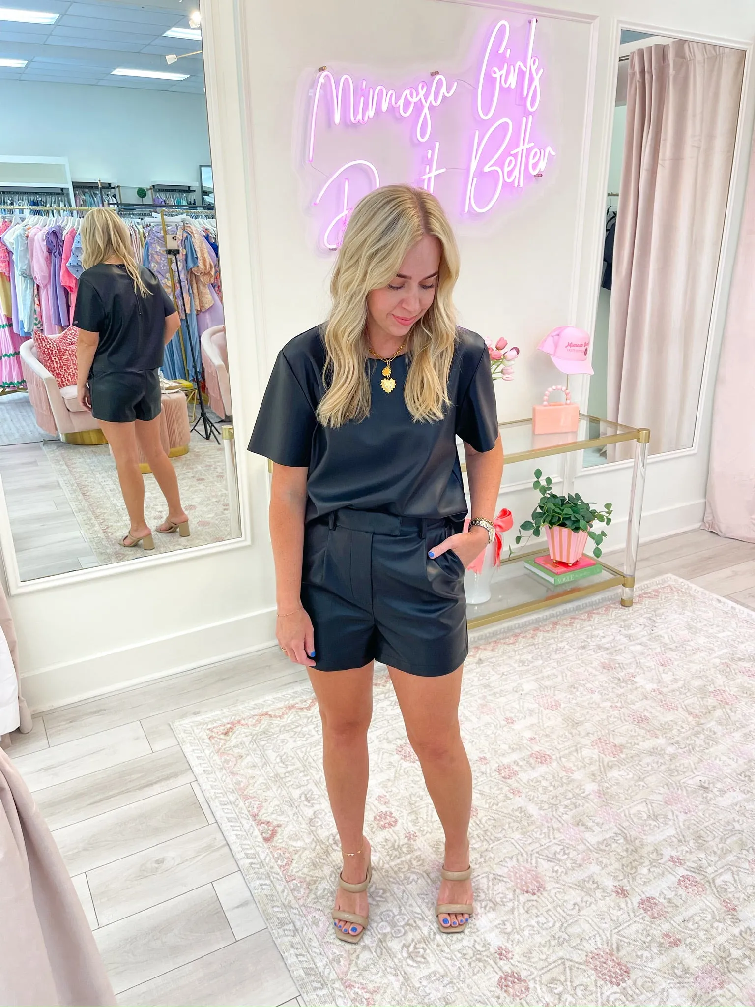 Ezra Leather Top sold by Mimosa