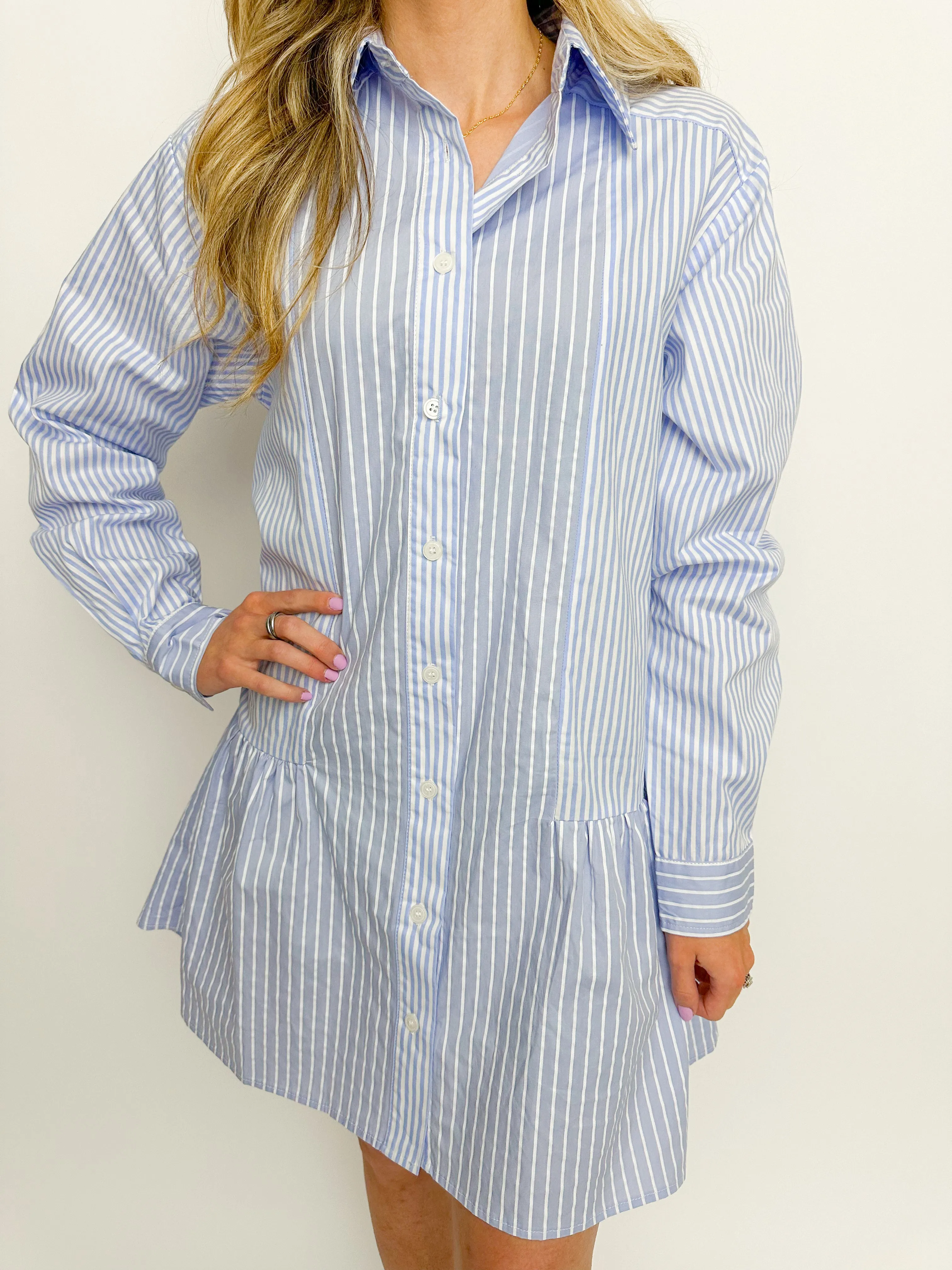 Rebecca Striped Shirt Dress sold by Mimosa product image thumbnail 2