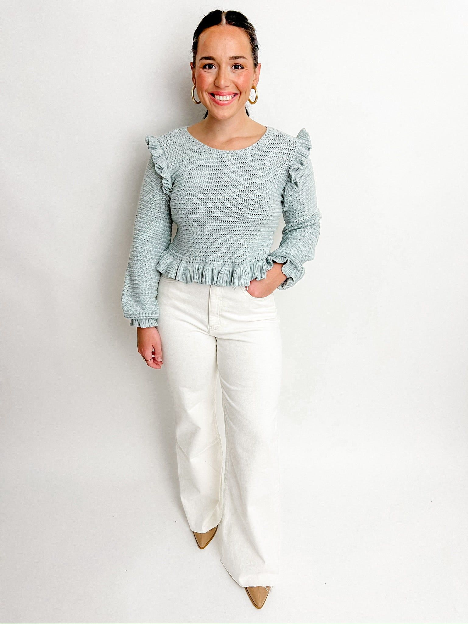 All The Frills Knit Sweater Top sold by Mimosa product image thumbnail 3