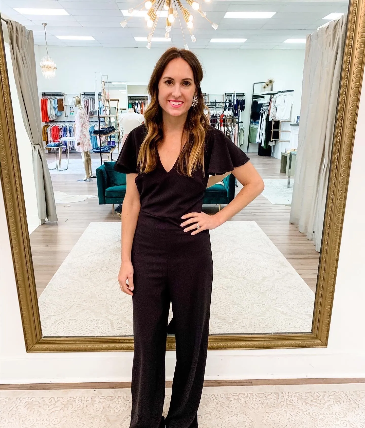 Solid Vneck Ruffle Sleeve Jumps sold by Mimosa