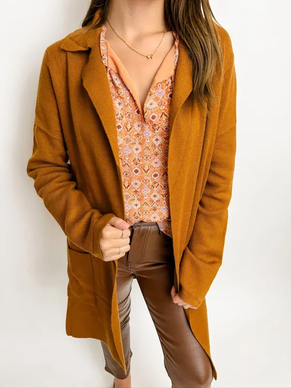 Lilly Drape Front Cardigan sold by Mimosa