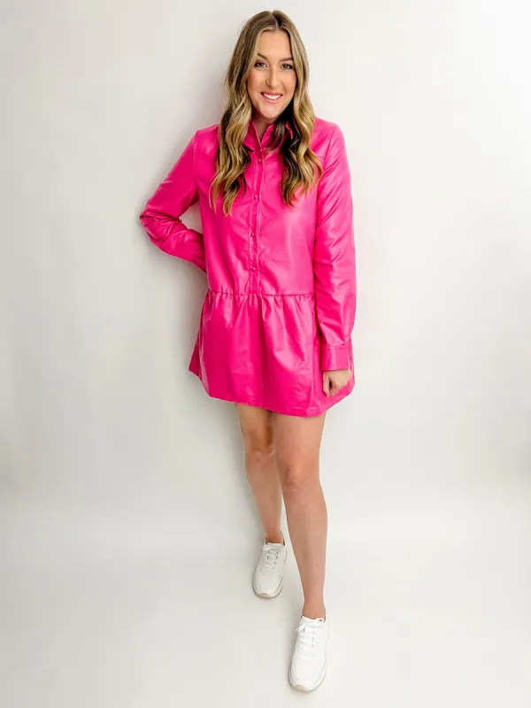 Francine Vegan Leather Mini Dress sold by Mimosa