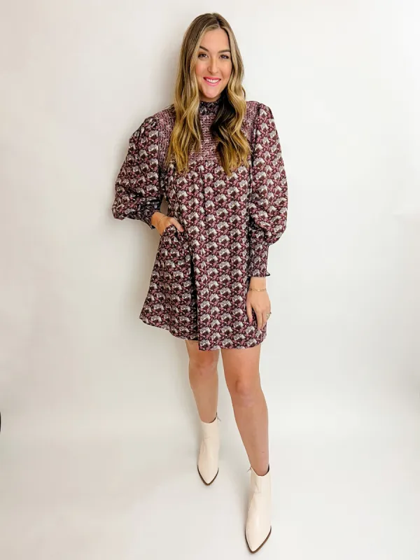Annie Floating Floral Mini Dress sold by Mimosa