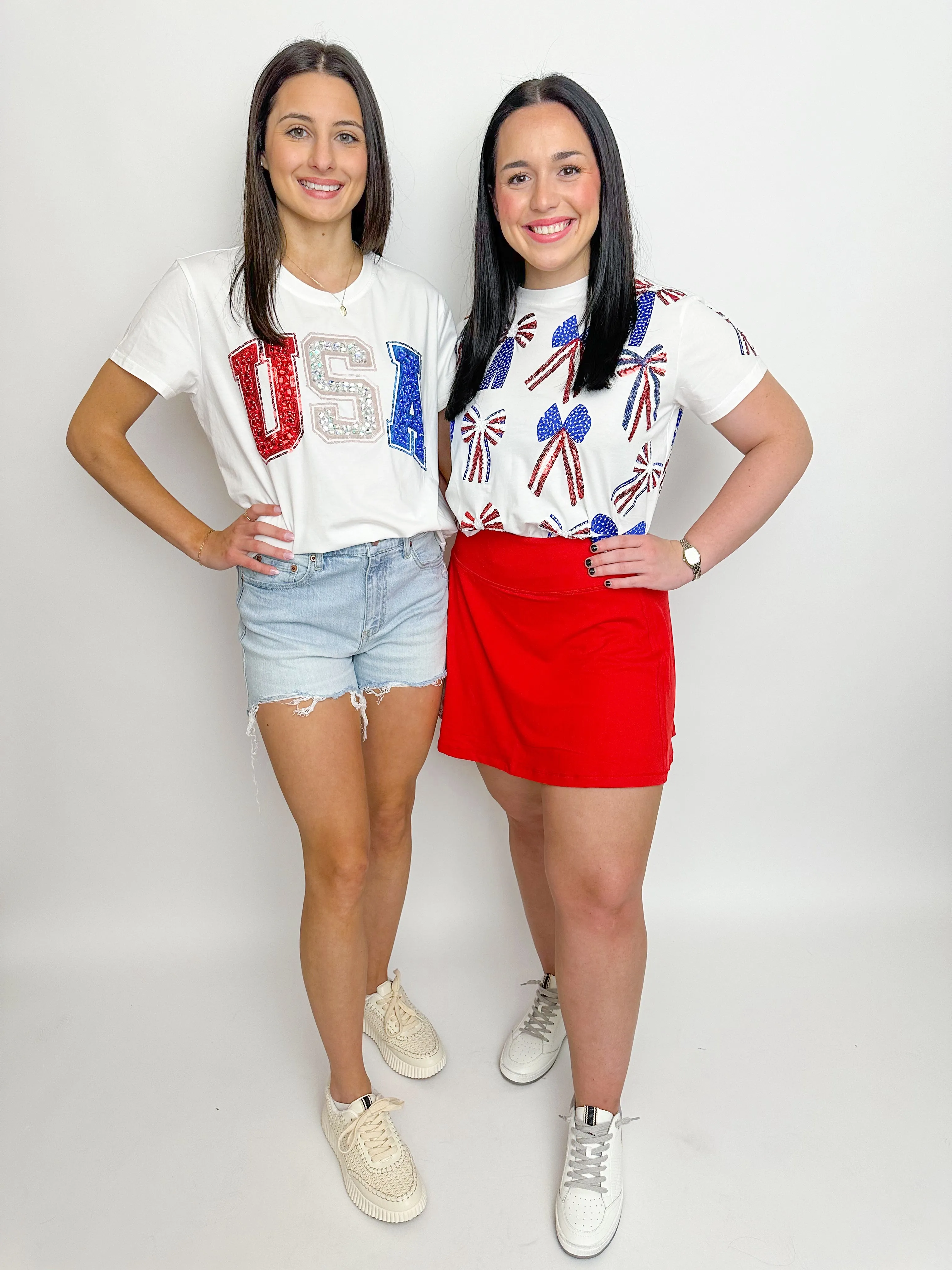 Beaded USA Tee sold by Mimosa product image thumbnail 4