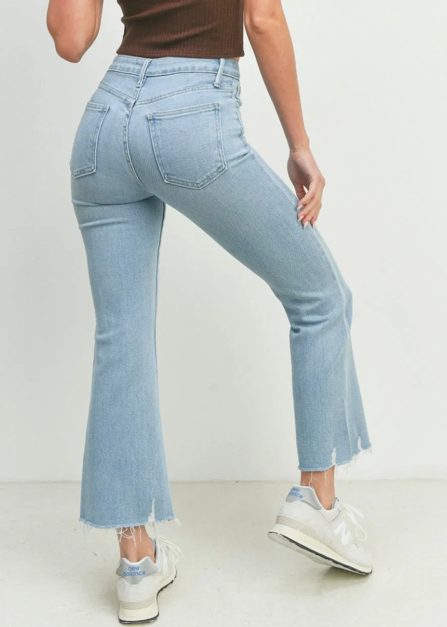 JBD High Rise Crop Flare Light Wash sold by Mimosa product image thumbnail 4