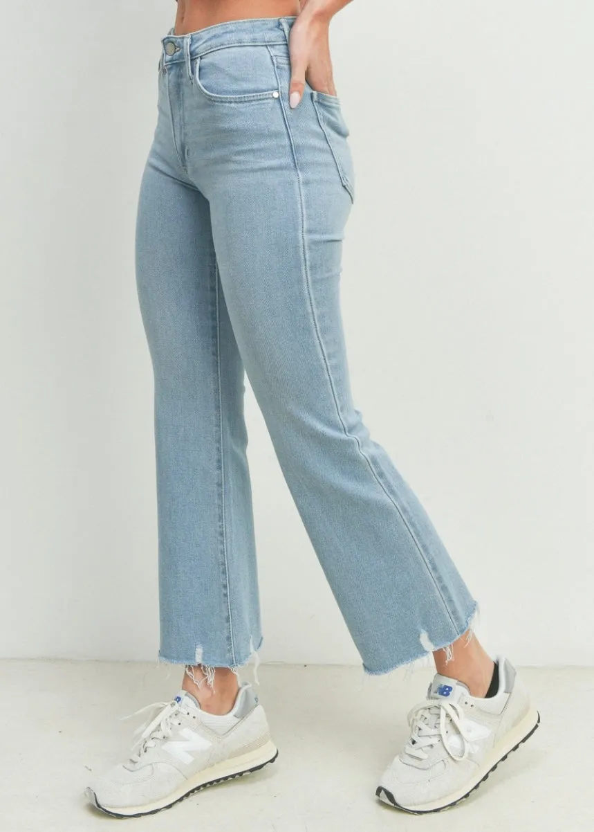 JBD High Rise Crop Flare Light Wash sold by Mimosa product image thumbnail 2