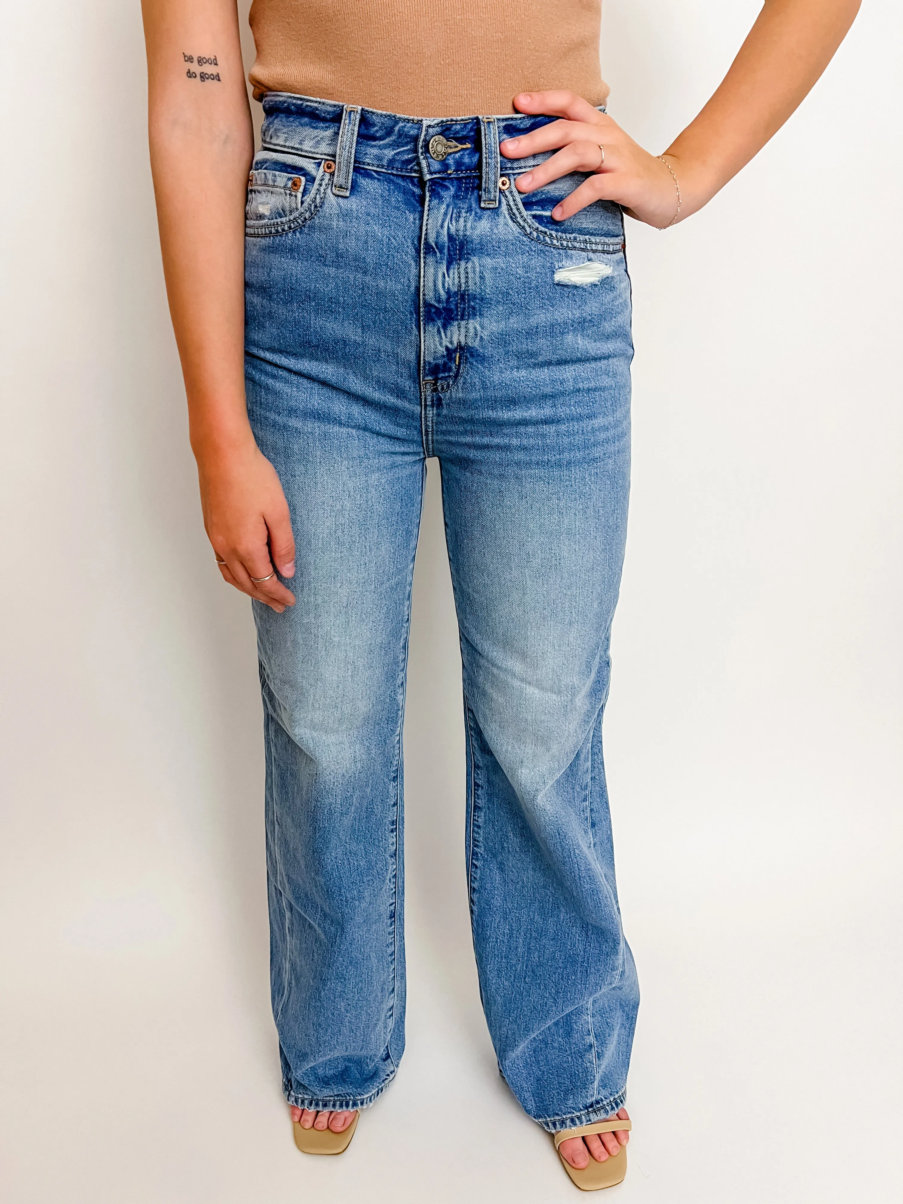 Far Out Wide Leg Jean Wishing Well Vintage sold by Mimosa