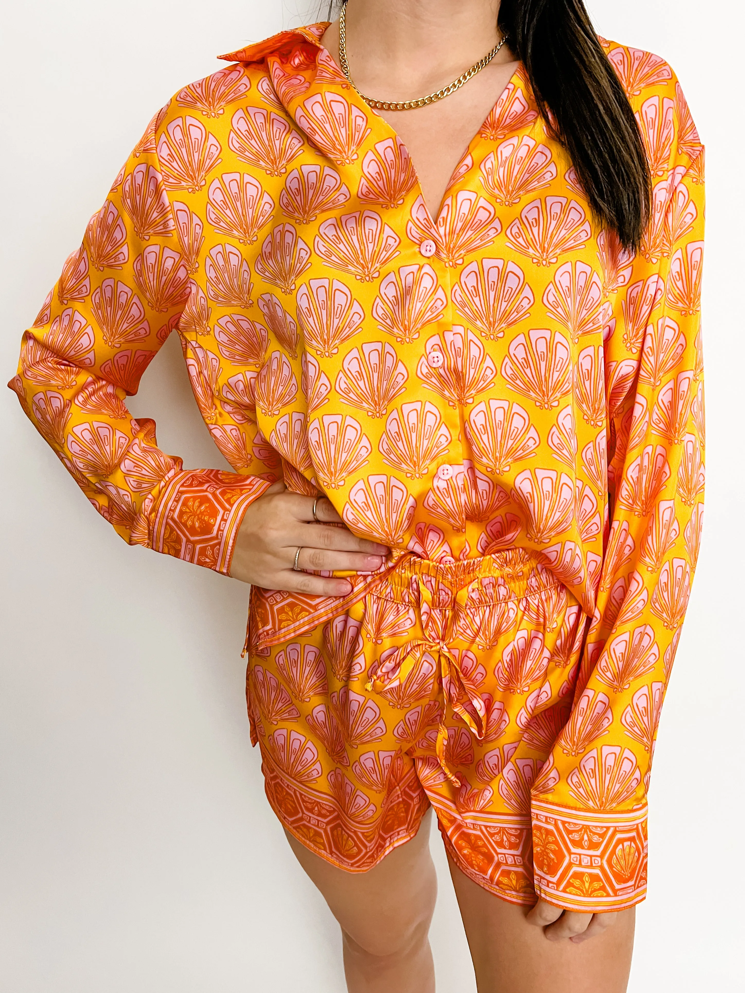 Early Riser PJ Set Shells Silky sold by Mimosa product image thumbnail 3