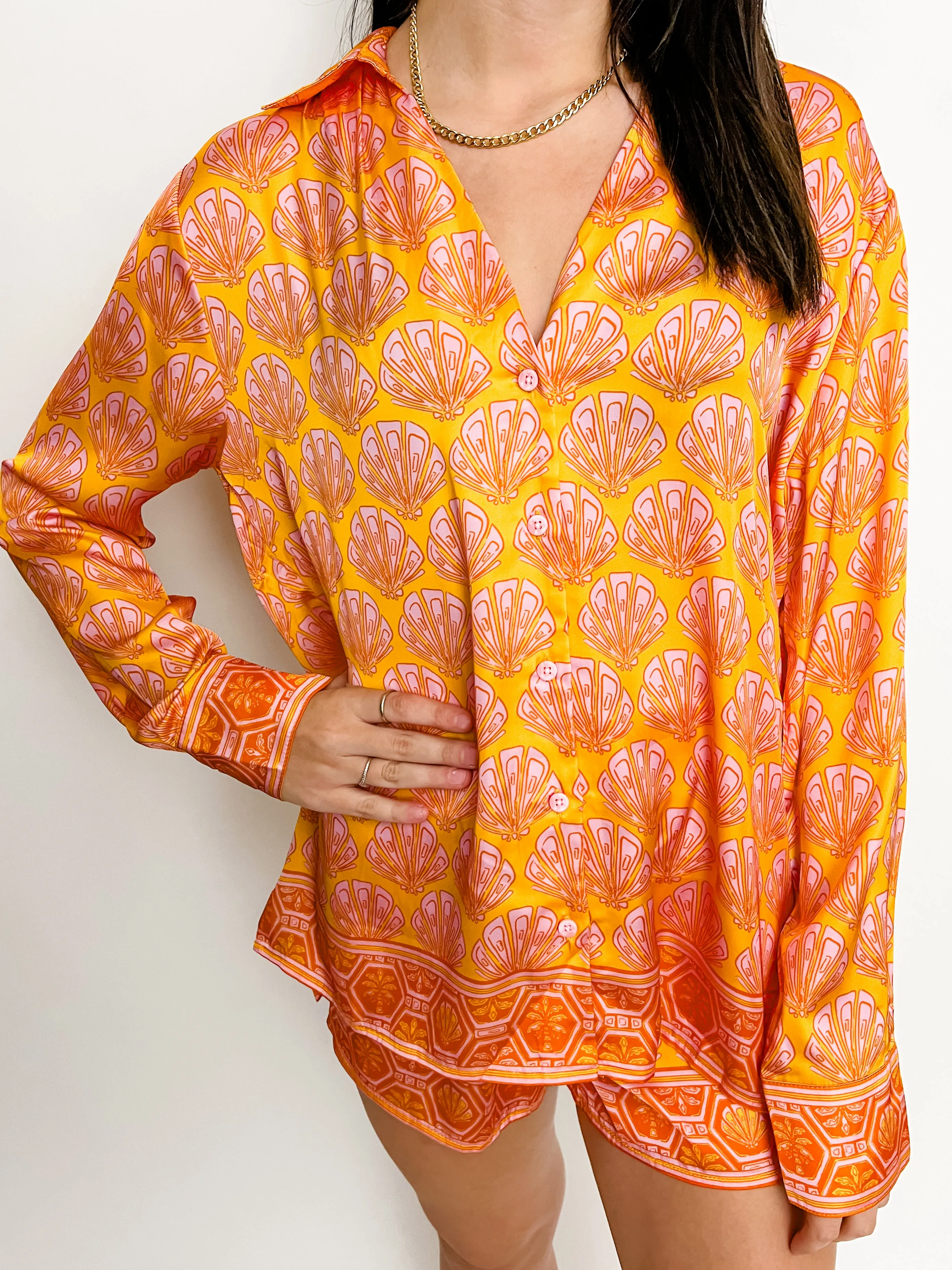 Early Riser PJ Set Shells Silky sold by Mimosa product image thumbnail 5