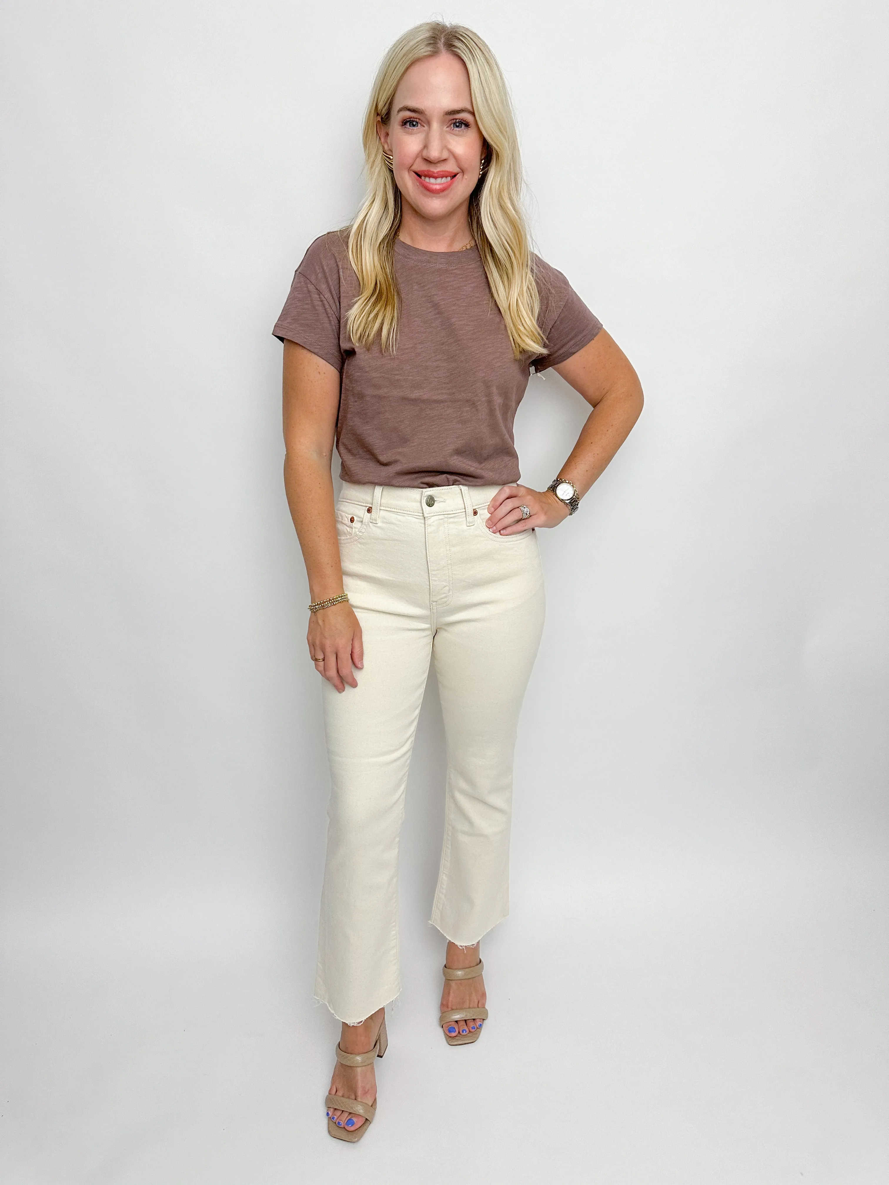 Shy Girl Crop Flare Raw Cut sold by Mimosa product image thumbnail 2