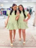 Finley Flutter Sleeve Mini Dress sold by Mimosa