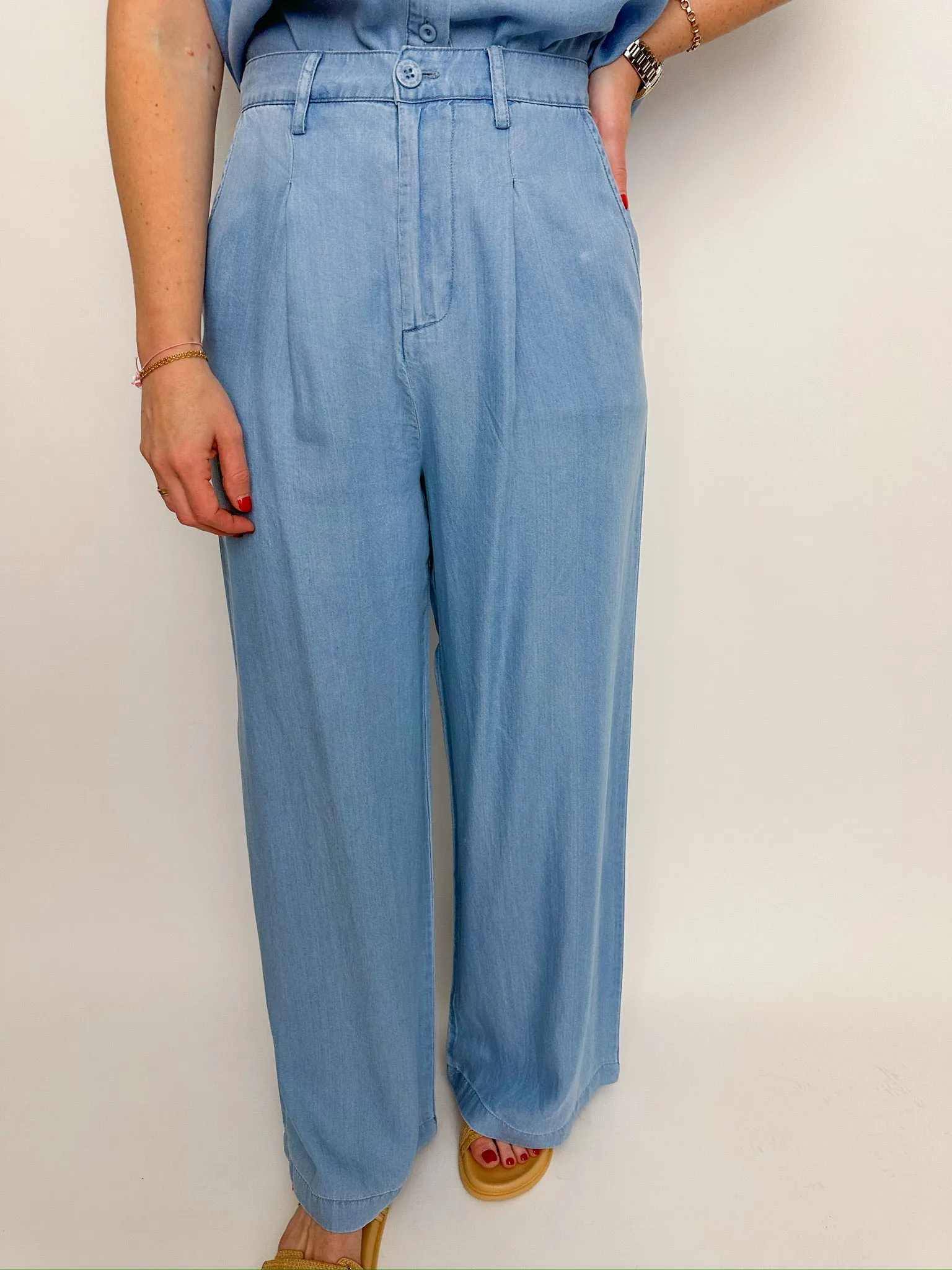 Soft Breeze Chambray Wide Leg Pant sold by Mimosa product image thumbnail 2