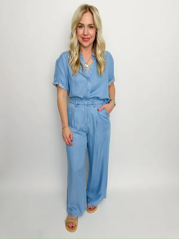 Soft Breeze Chambray Wide Leg Pant sold by Mimosa