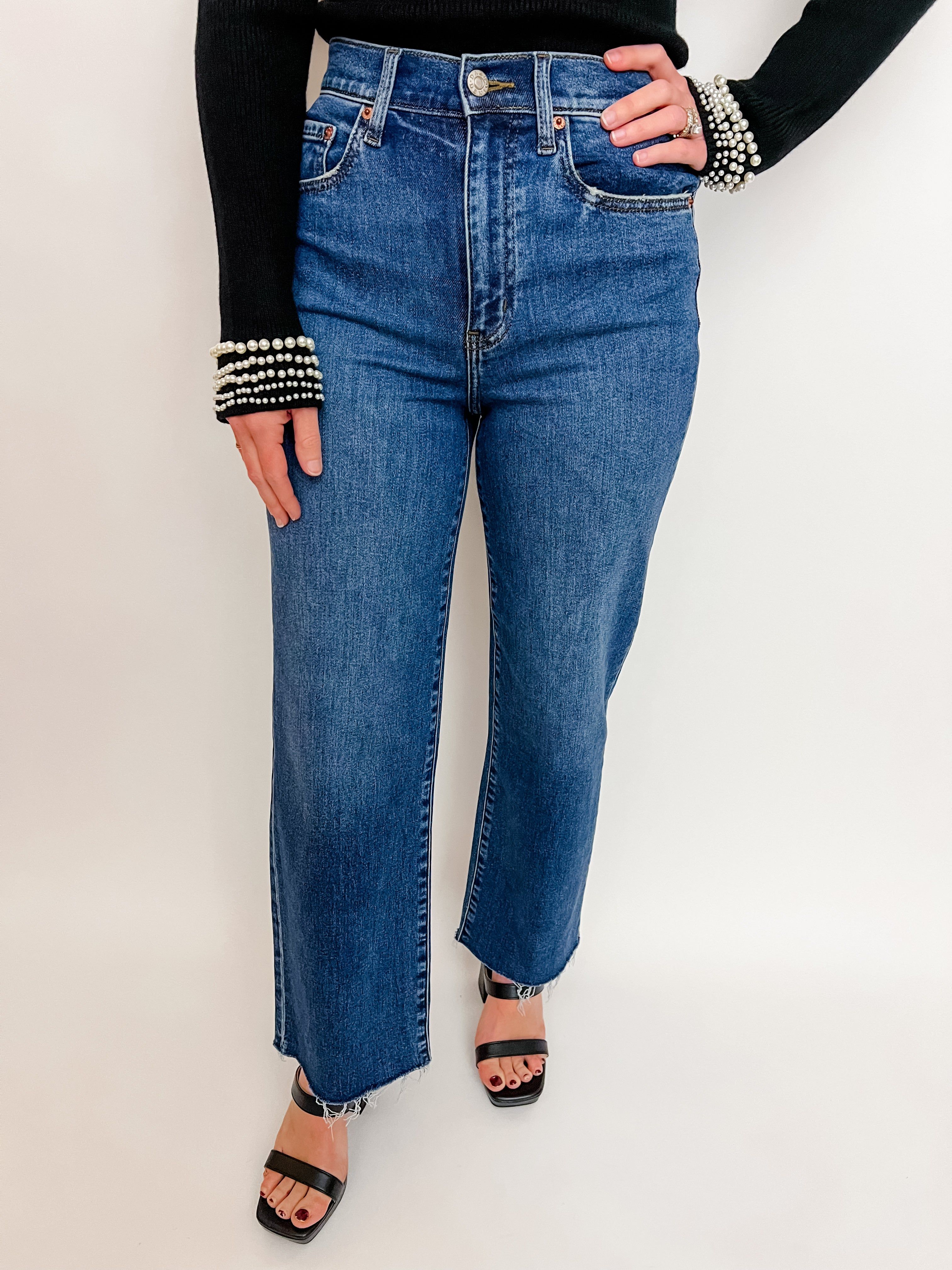 Pleaser High Rise Jean Double Text sold by Mimosa