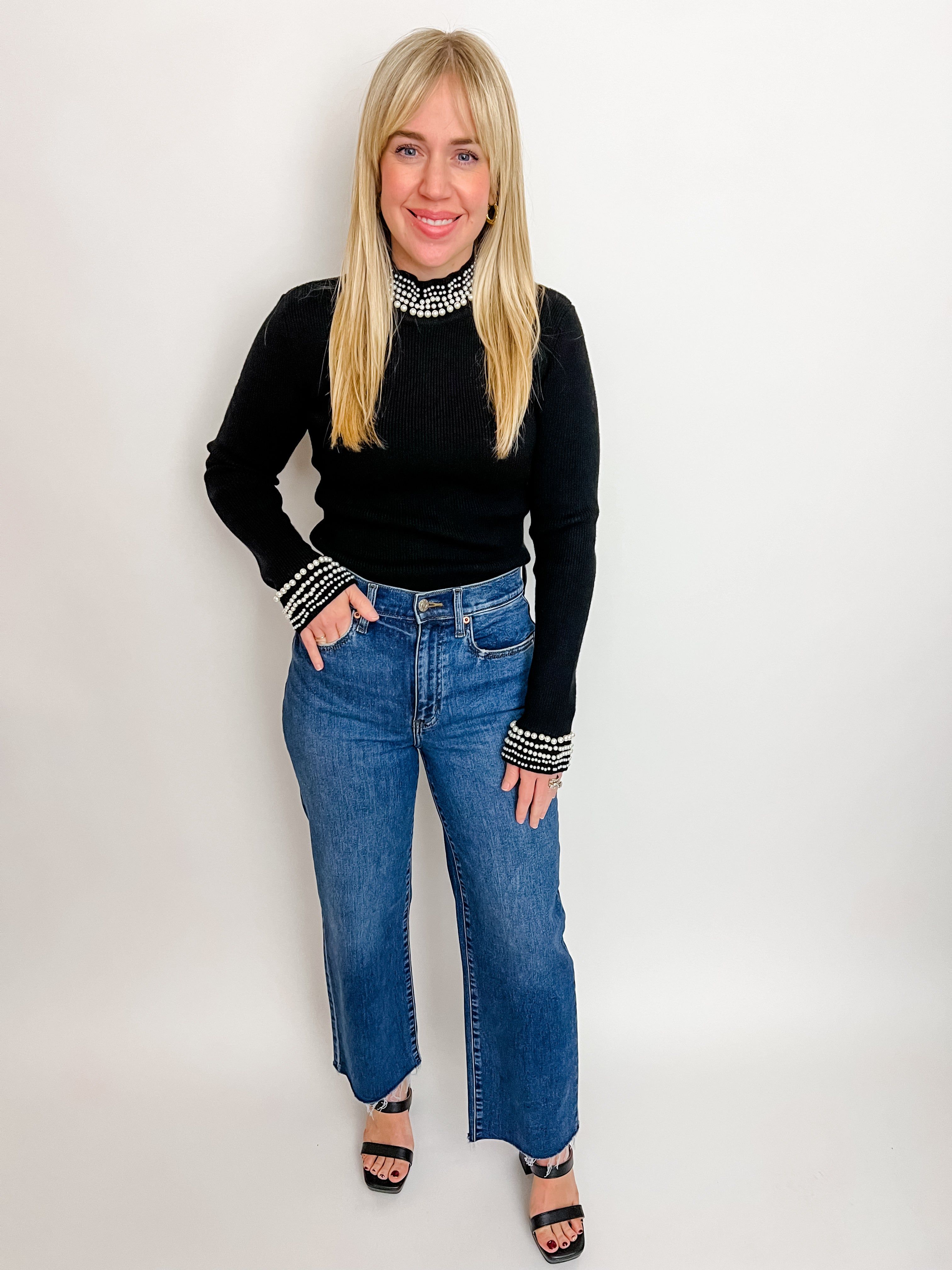 Pleaser High Rise Jean Double Text sold by Mimosa product image thumbnail 2