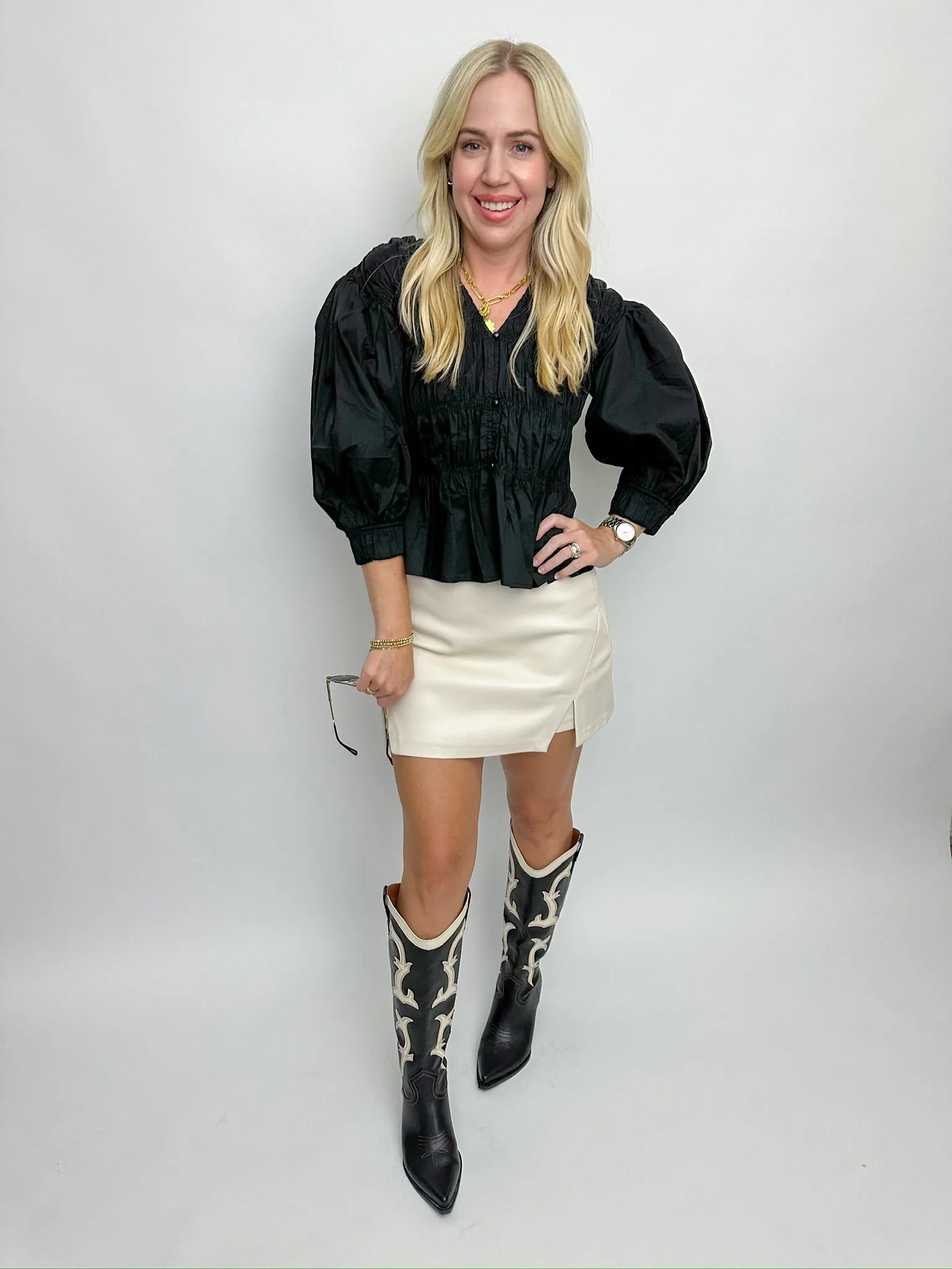 Heidy Ruched Blouse sold by Mimosa