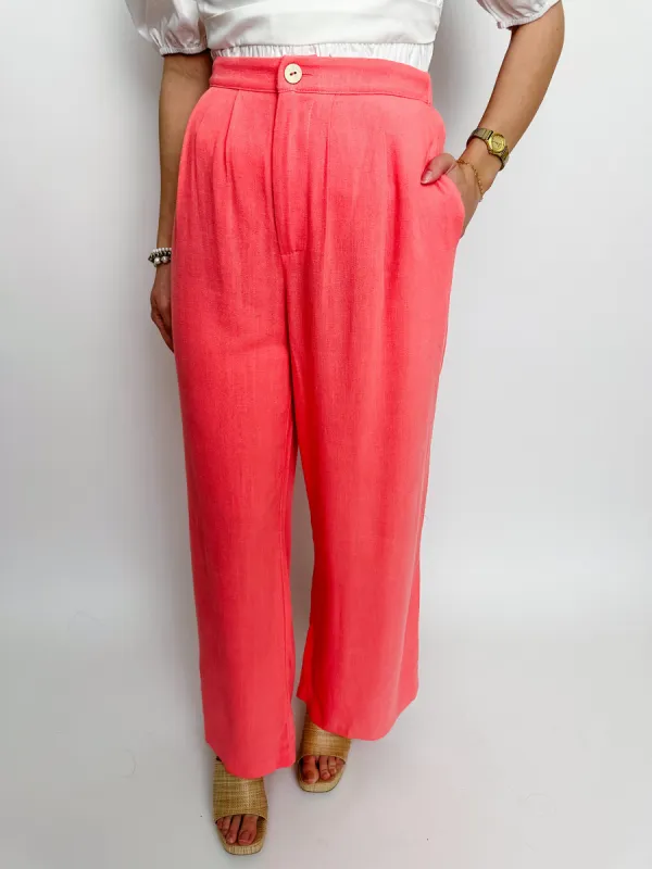 Botanical Linen Trousers sold by Mimosa