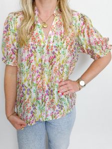 Meadow Puff Sleeve Blouse sold by Mimosa