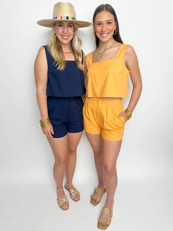 Button Back Boxy Linen Tank sold by Mimosa