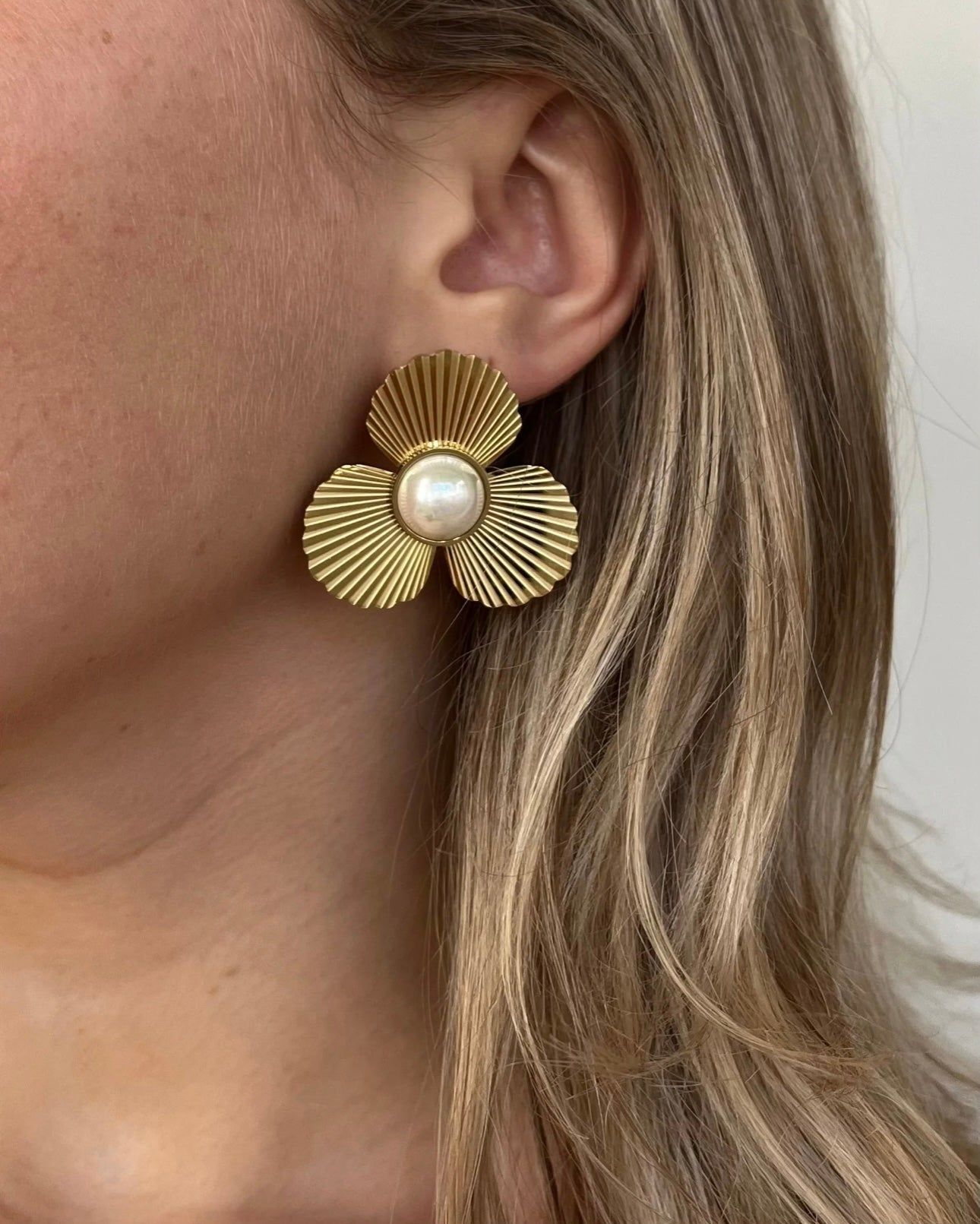 AC Petals and Pearl Studs sold by Mimosa product image thumbnail 2
