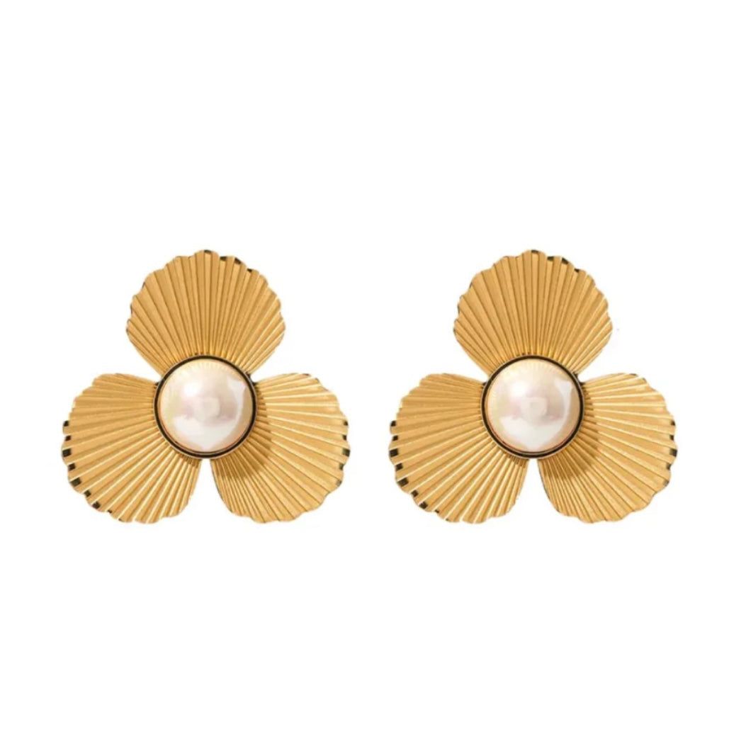 AC Petals and Pearl Studs sold by Mimosa