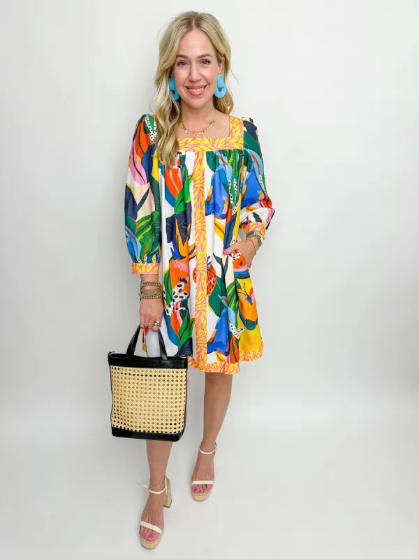 Rainforest Foliage Mini Dress sold by Mimosa