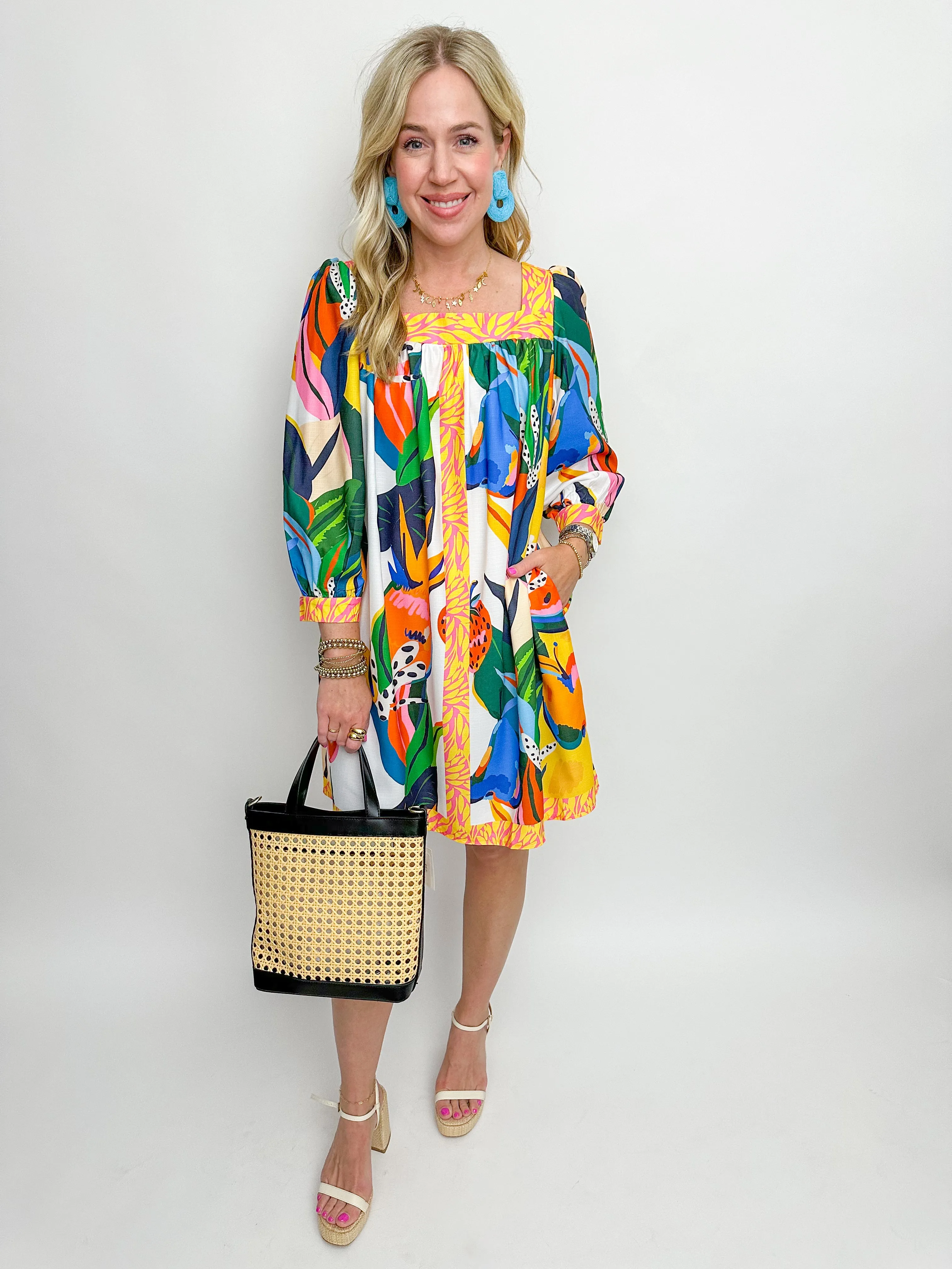 Rainforest Foliage Mini Dress sold by Mimosa