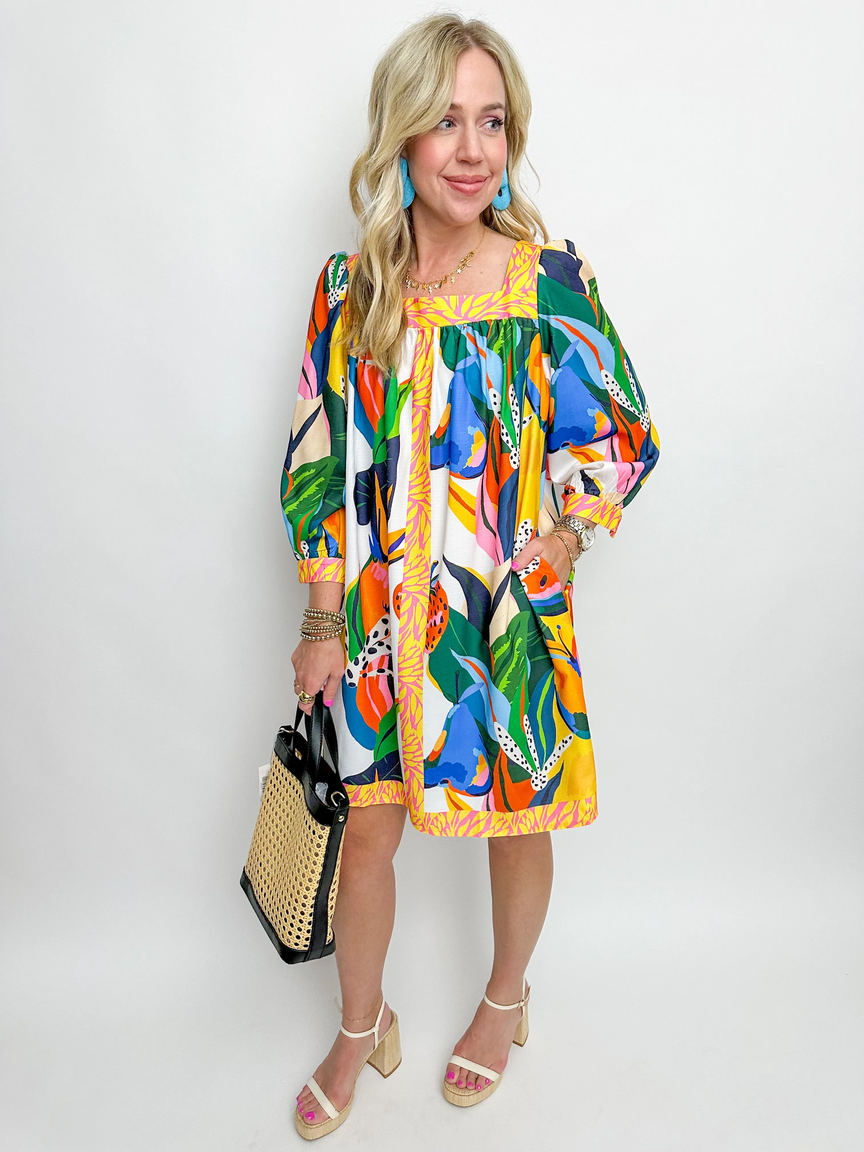 Rainforest Foliage Mini Dress sold by Mimosa product image thumbnail 3