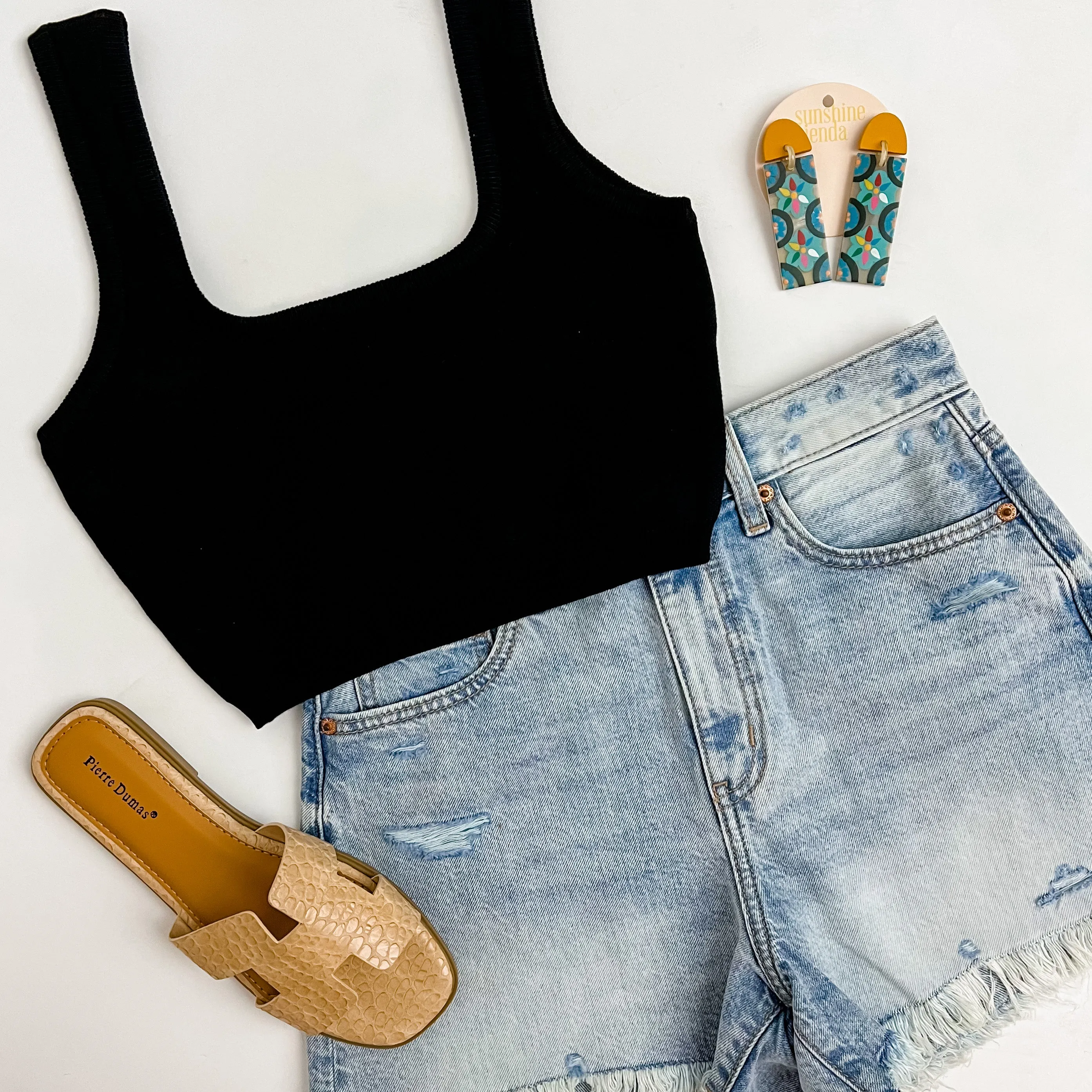 Solid Knit Crop Tank sold by Mimosa product image thumbnail 2