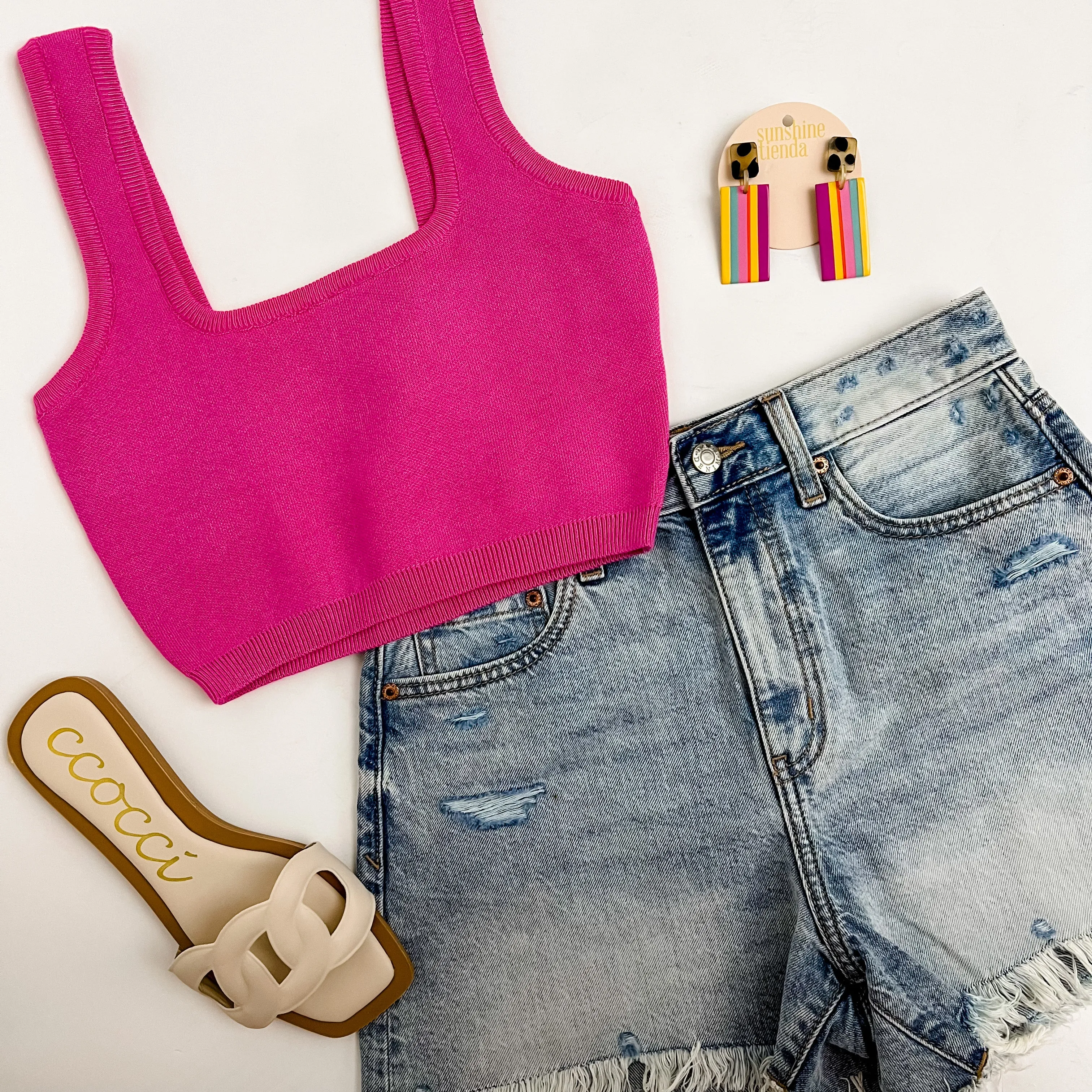 Solid Knit Crop Tank sold by Mimosa product image thumbnail 5