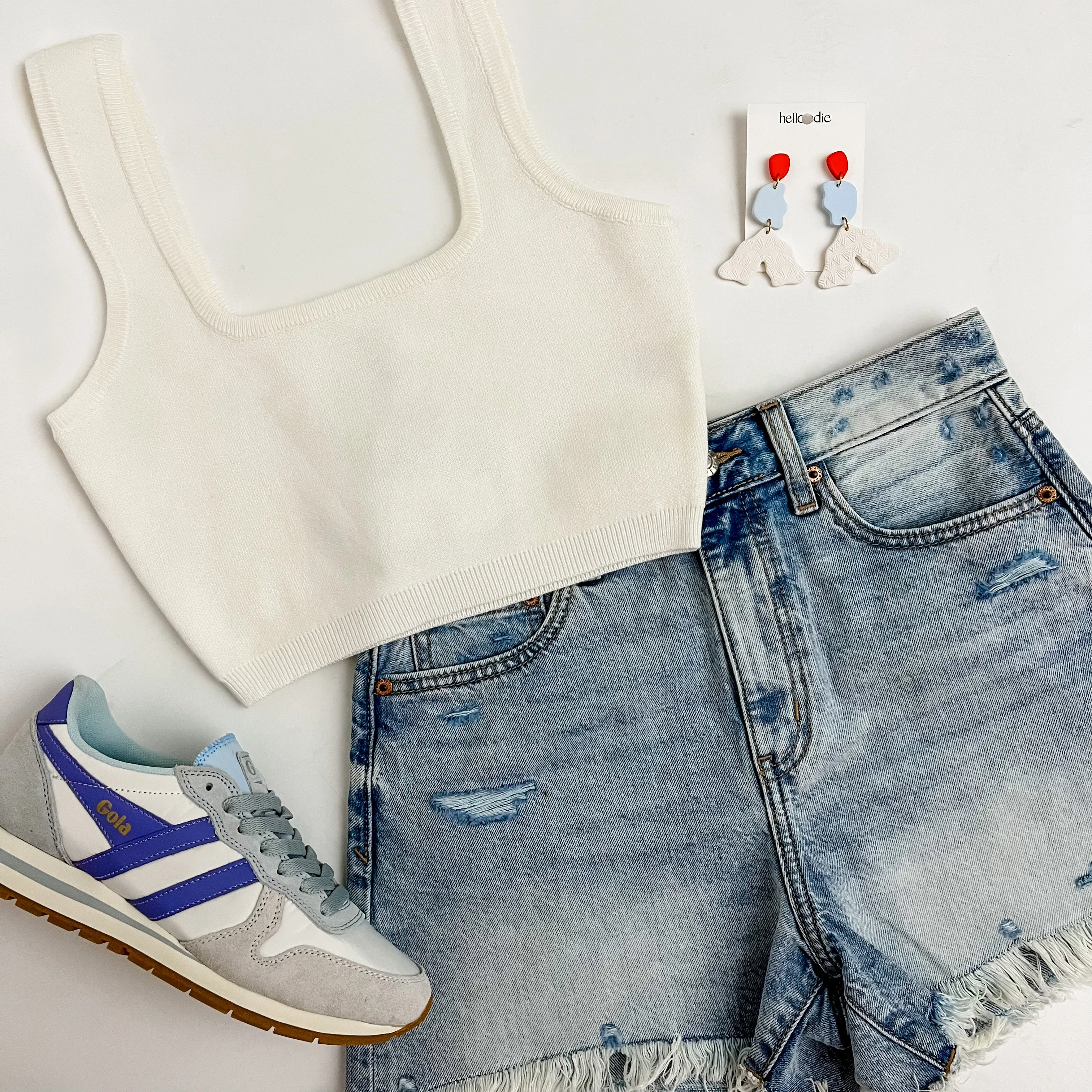 Solid Knit Crop Tank sold by Mimosa product image thumbnail 3