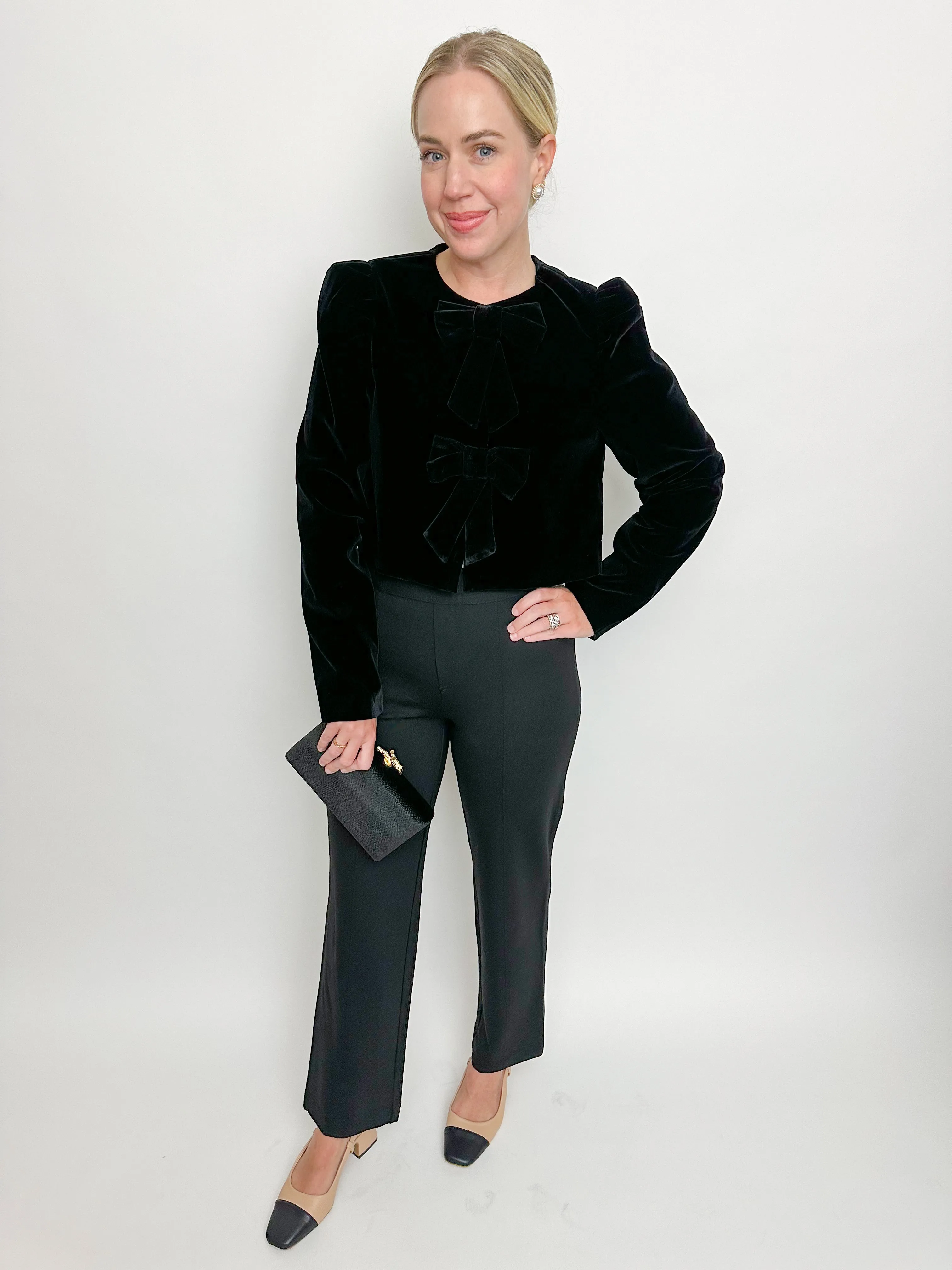 Natalia Bow Detail Velvet Jacket sold by Mimosa product image thumbnail 2