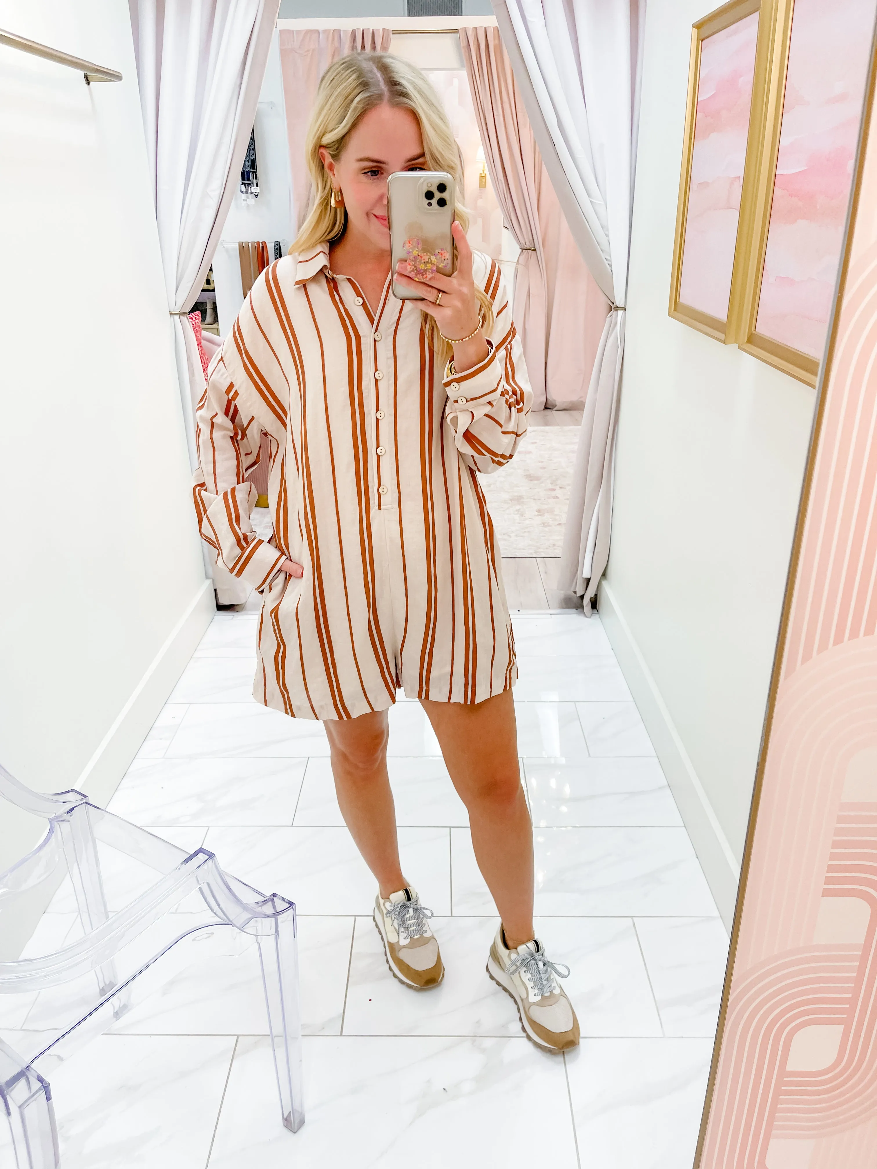 Jess Button Down Romper sold by Mimosa product image thumbnail 3