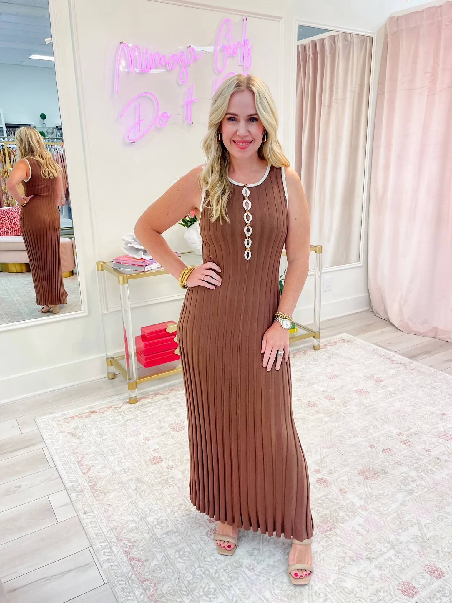 Amber Ribbed Maxi Dress sold by Mimosa