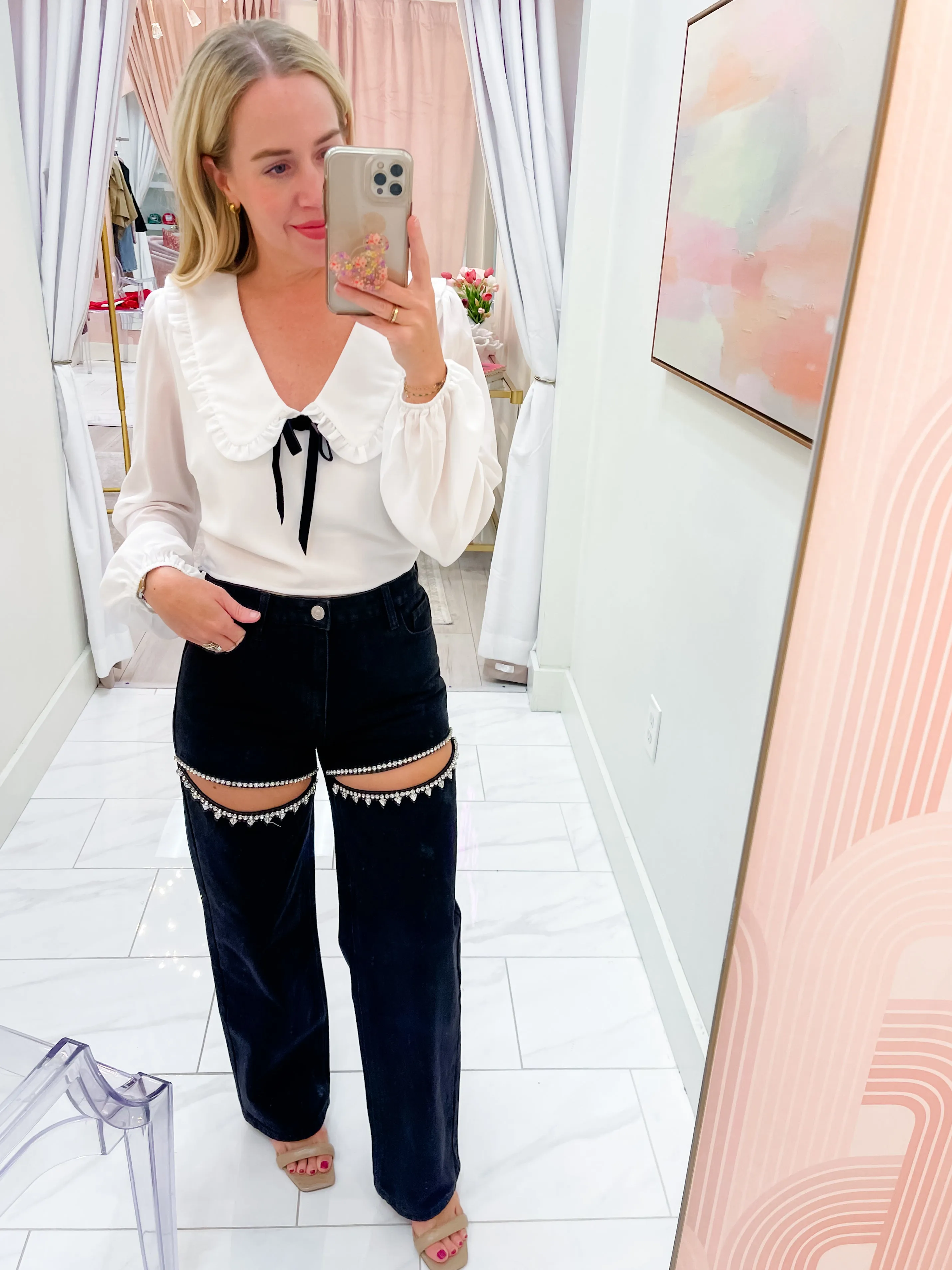 Isabelle Collared Crop Blouse sold by Mimosa product image thumbnail 5