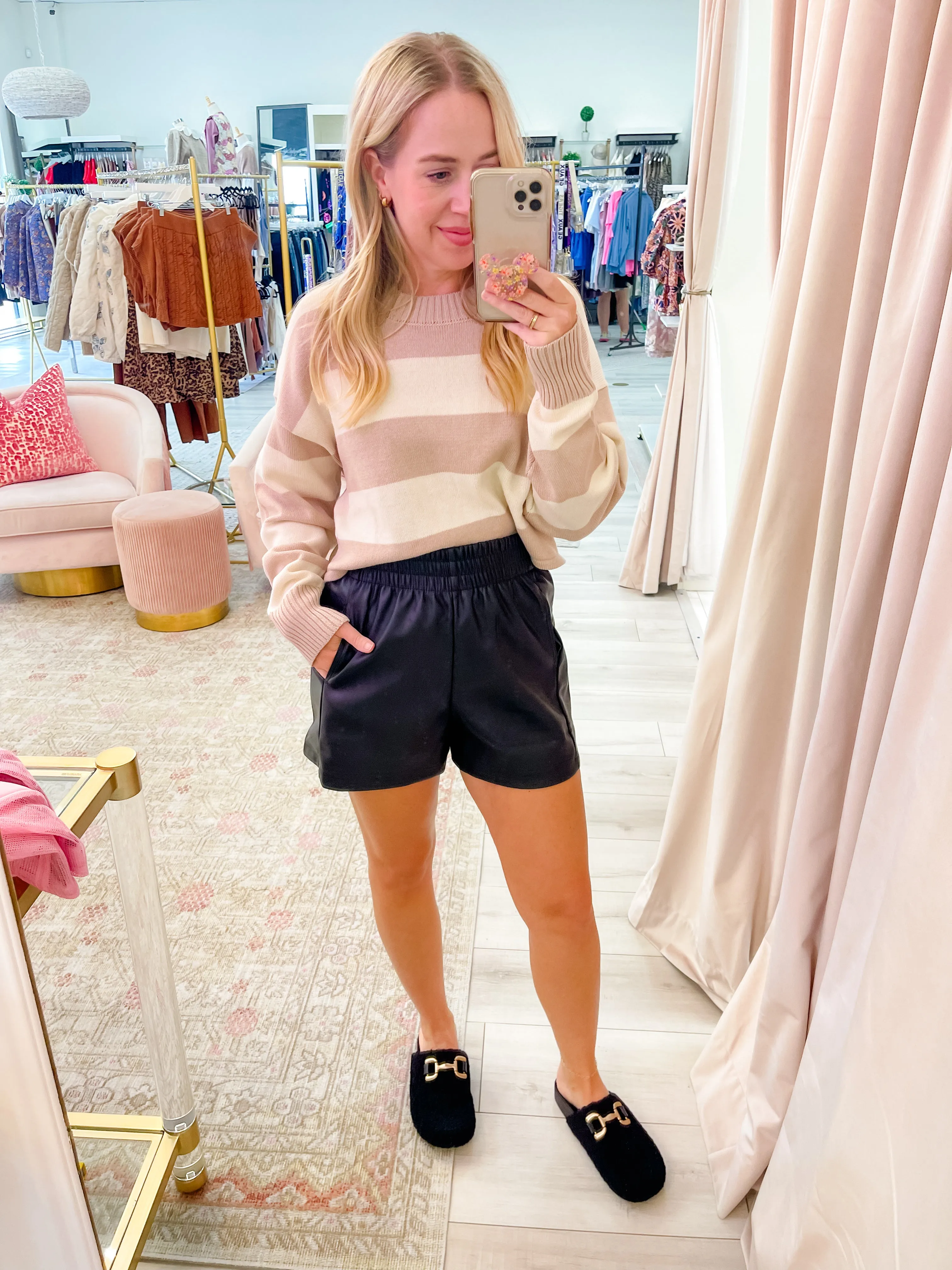 Time's Up Stripe Crop Sweater sold by Mimosa product image thumbnail 5