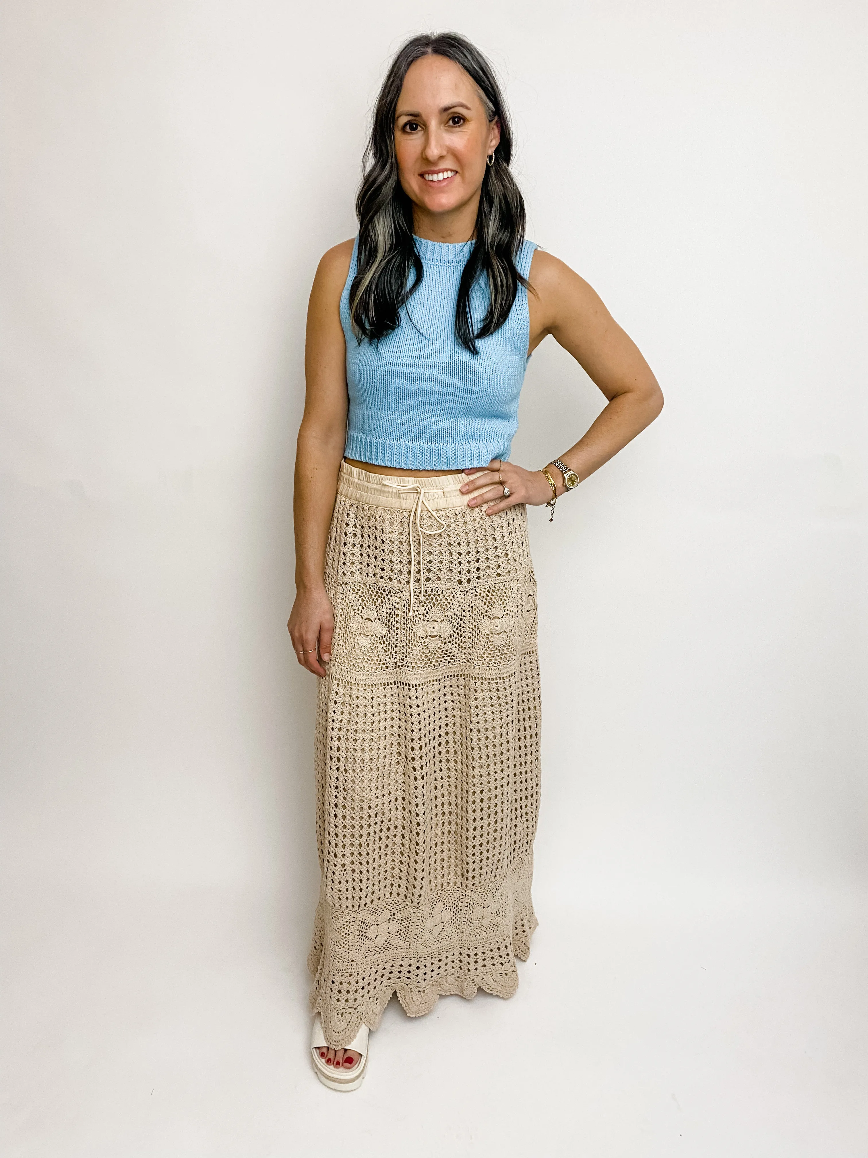 Mya Cropped Sweater Tank sold by Mimosa product image thumbnail 5