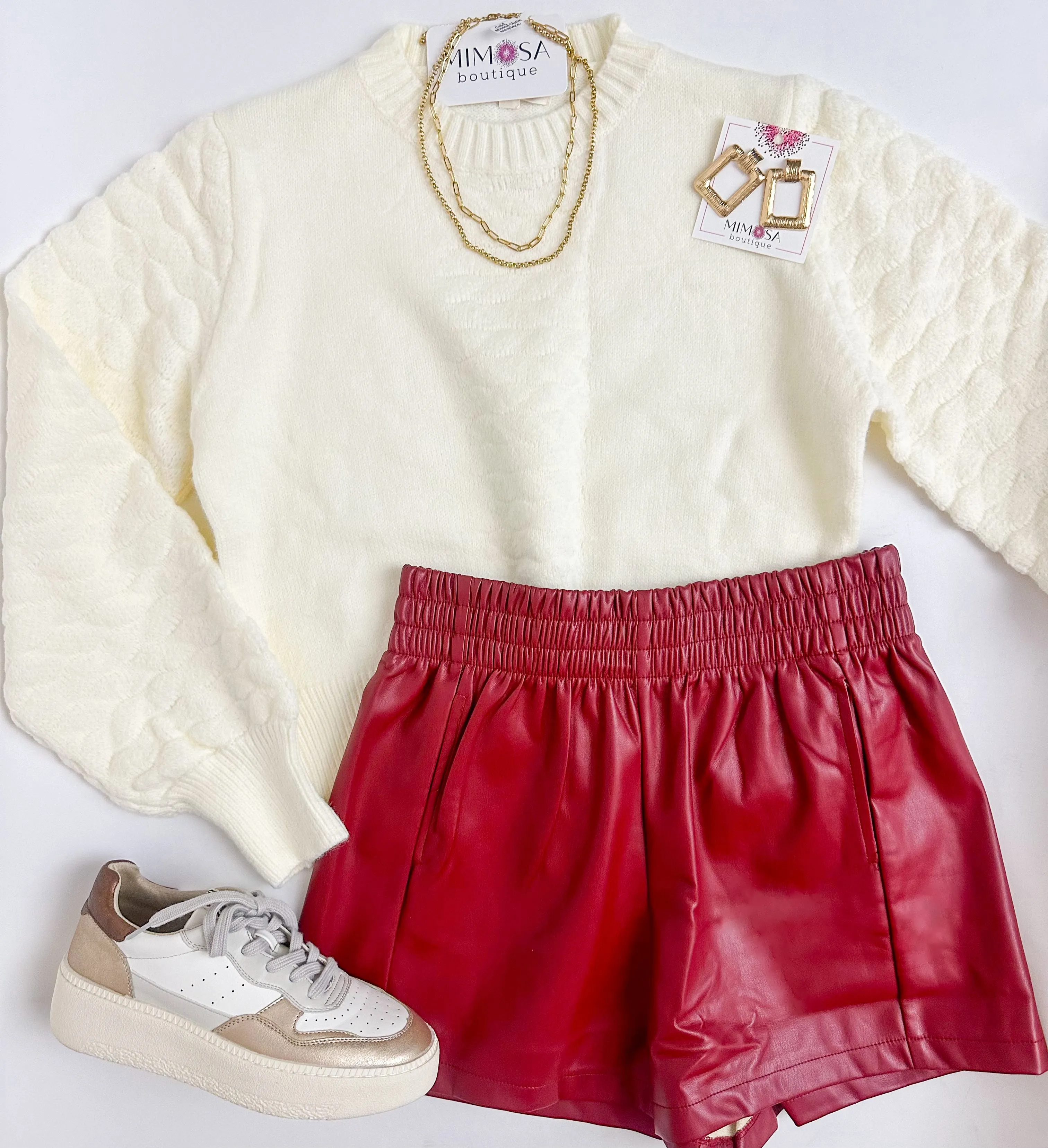 Pull On Leather Short sold by Mimosa product image thumbnail 3