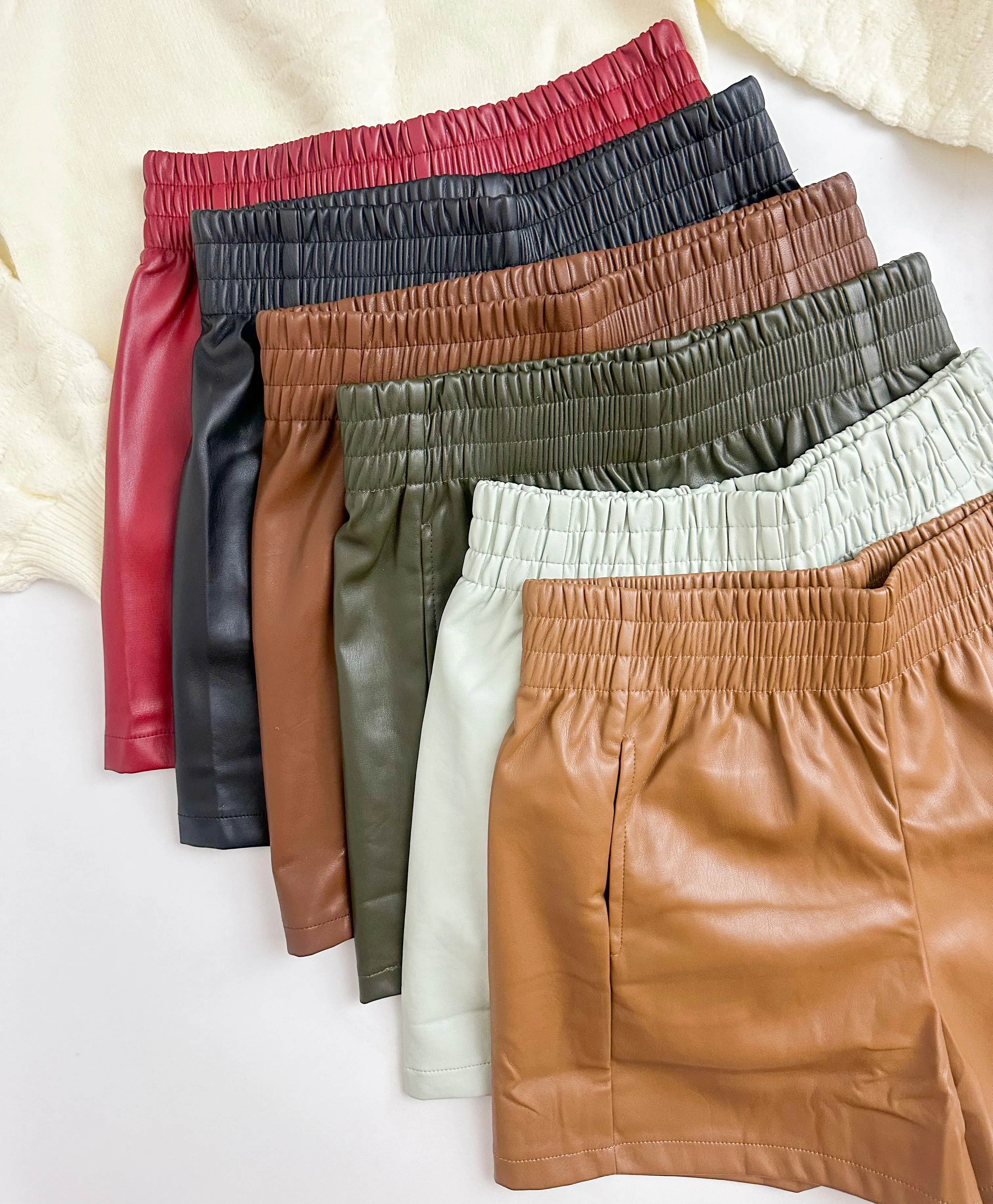 Pull On Leather Short sold by Mimosa