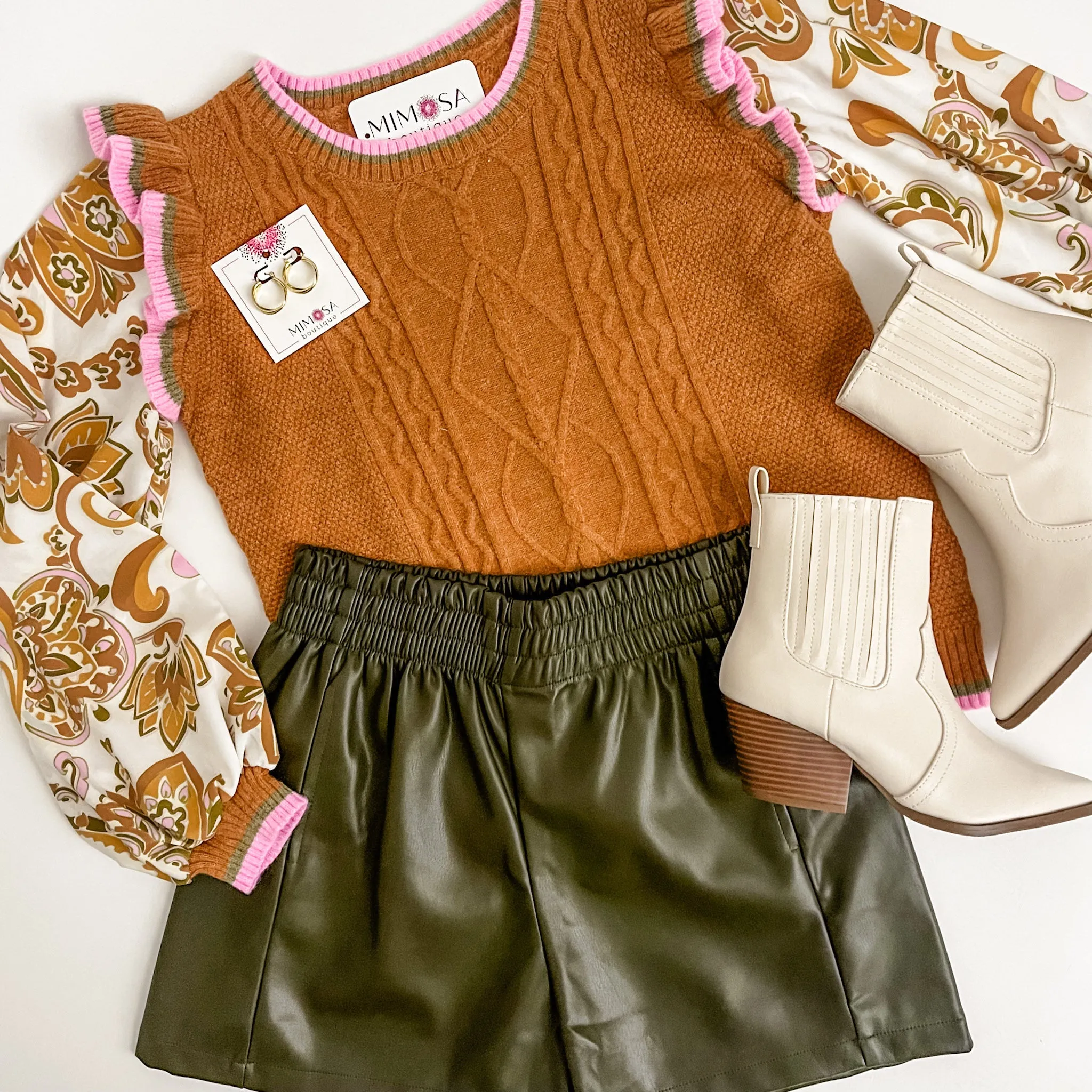 Pull On Leather Short sold by Mimosa product image thumbnail 5