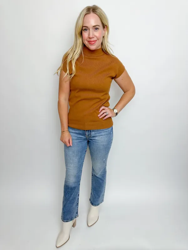 Micro Rib Mock Neck Sweater Tank sold by Mimosa