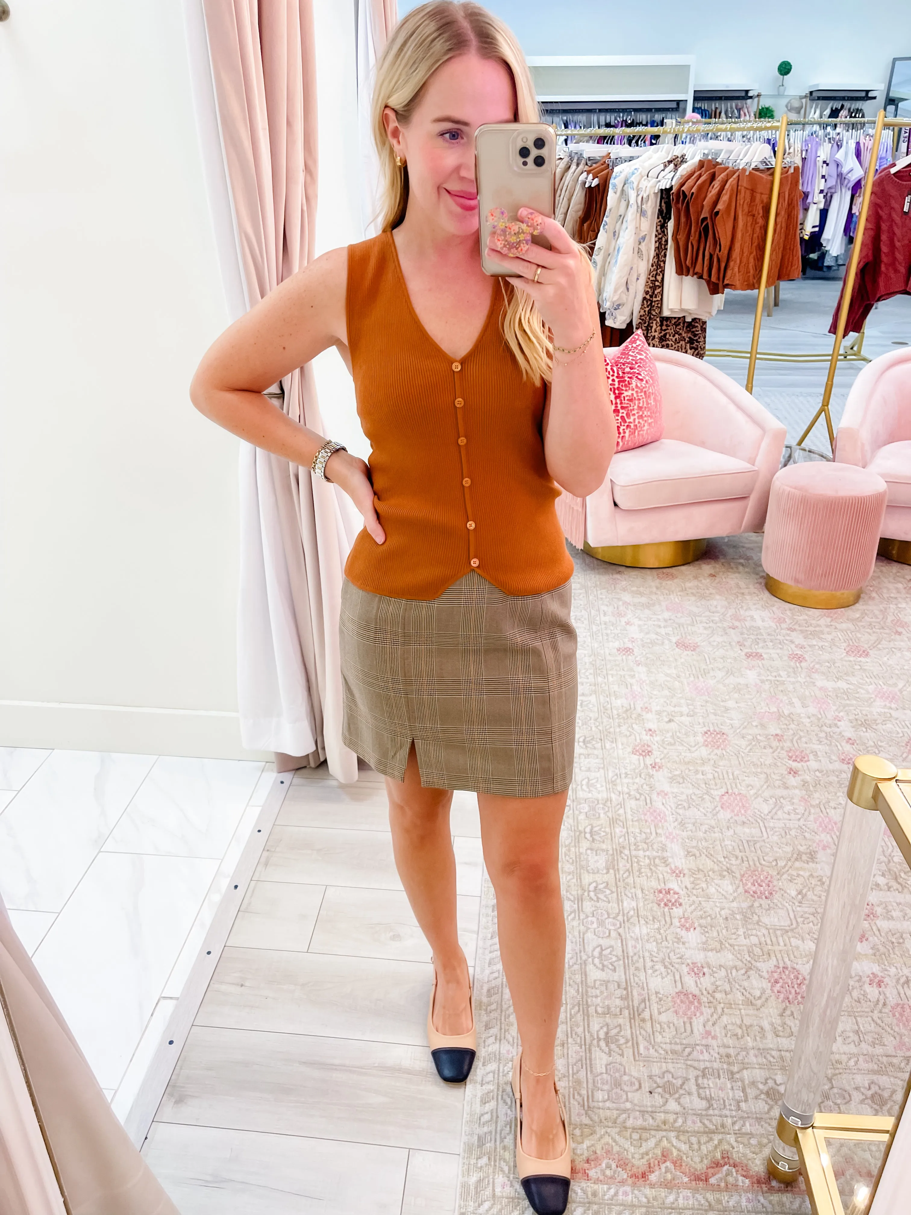 5th Avenue Plaid Mini Skirt sold by Mimosa product image thumbnail 3